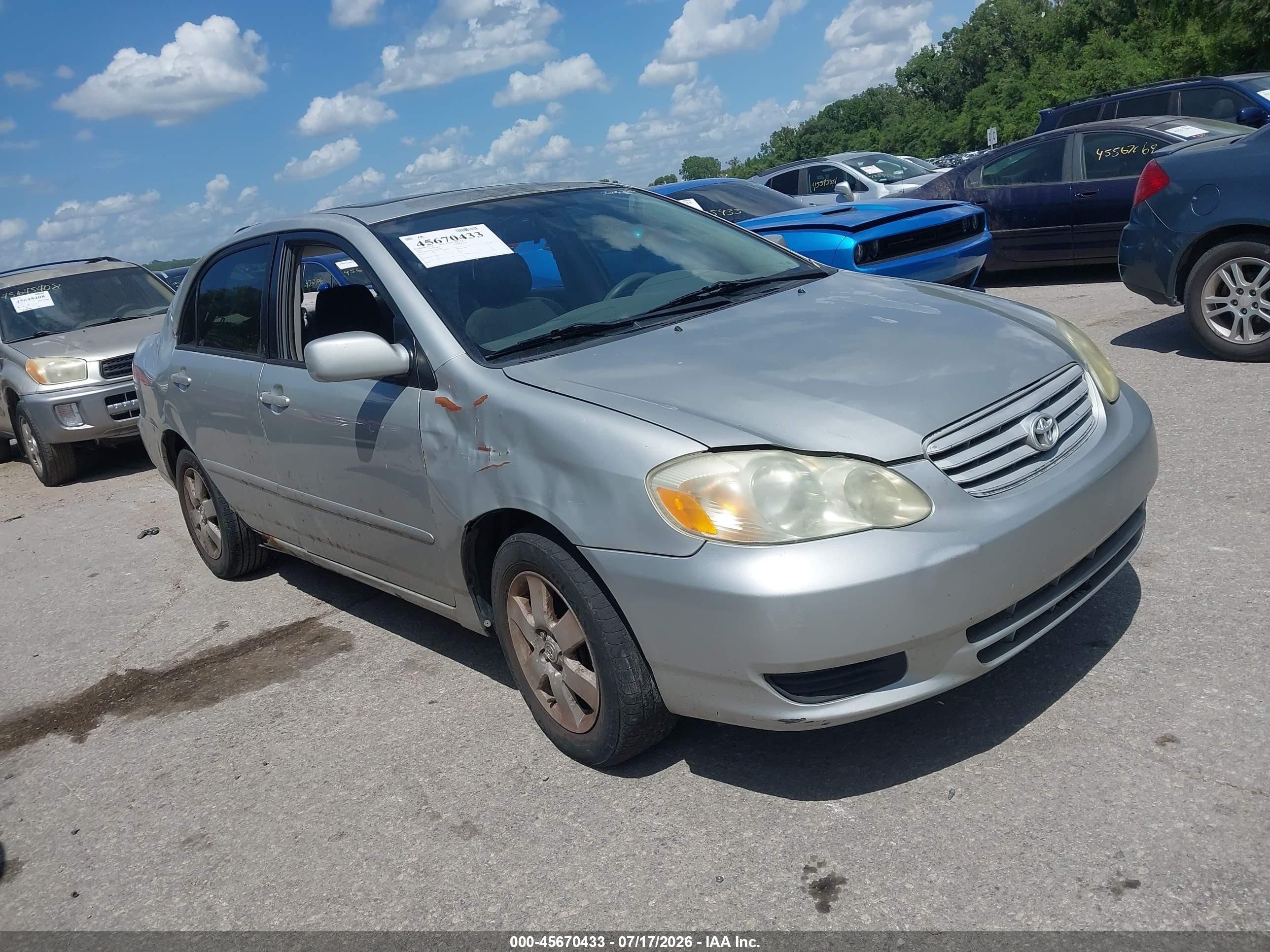 2003 Toyota Corolla LE, VIN 1NXBR32E13Z120259 — Normal wear
