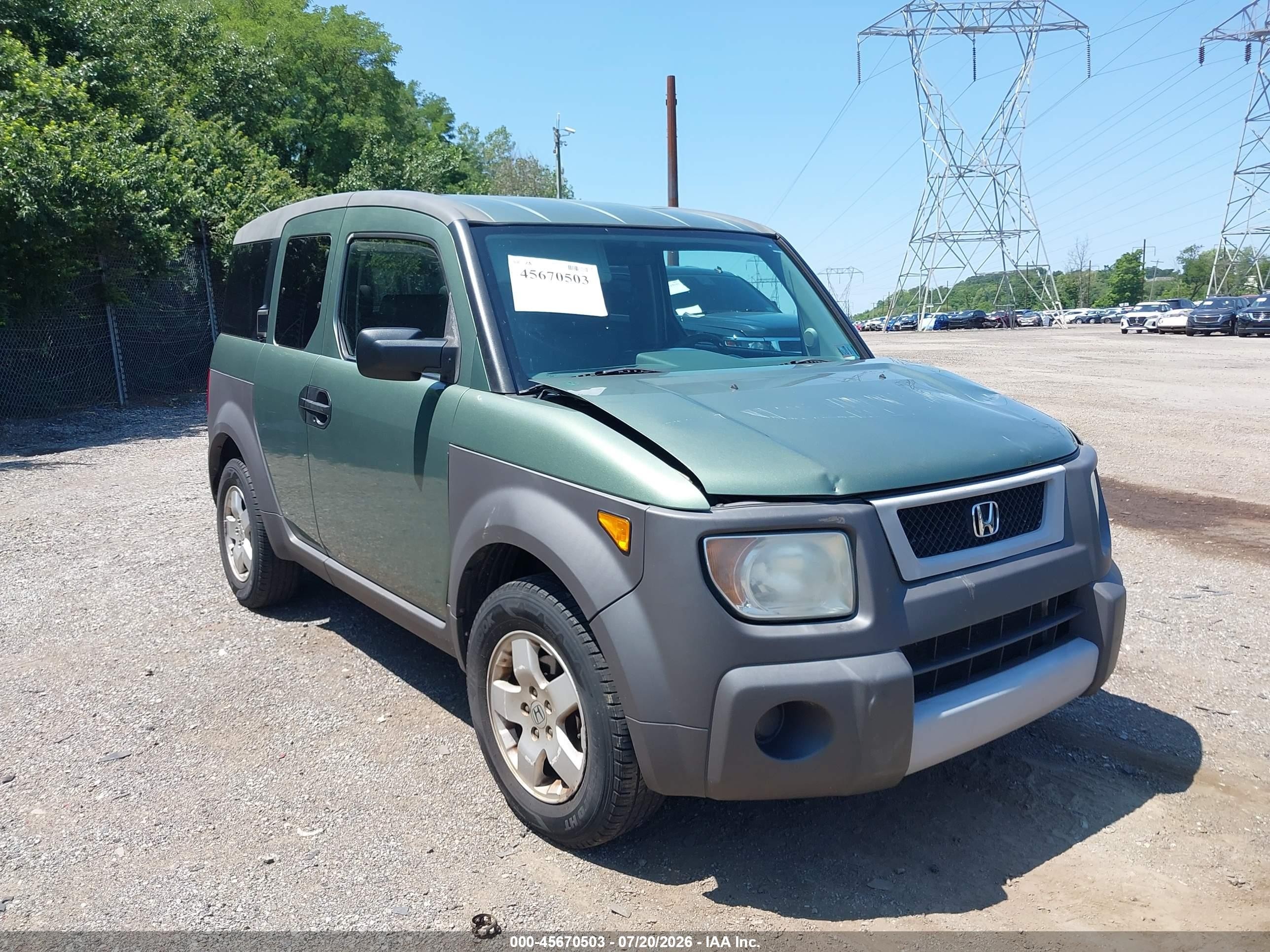 2003 Honda Element EX, VIN 5J6YH28563L045691 — Front end
