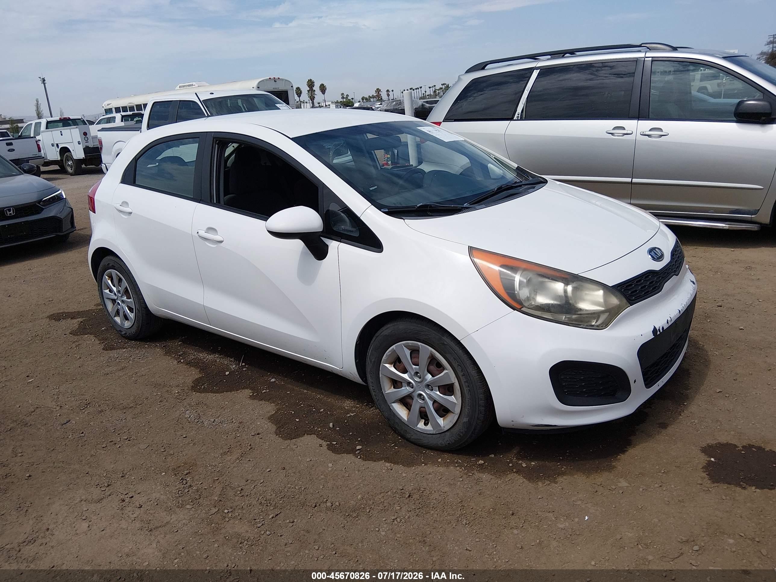 2012 Kia Rio LX, VIN KNADM5A32C6092660 — Normal wear