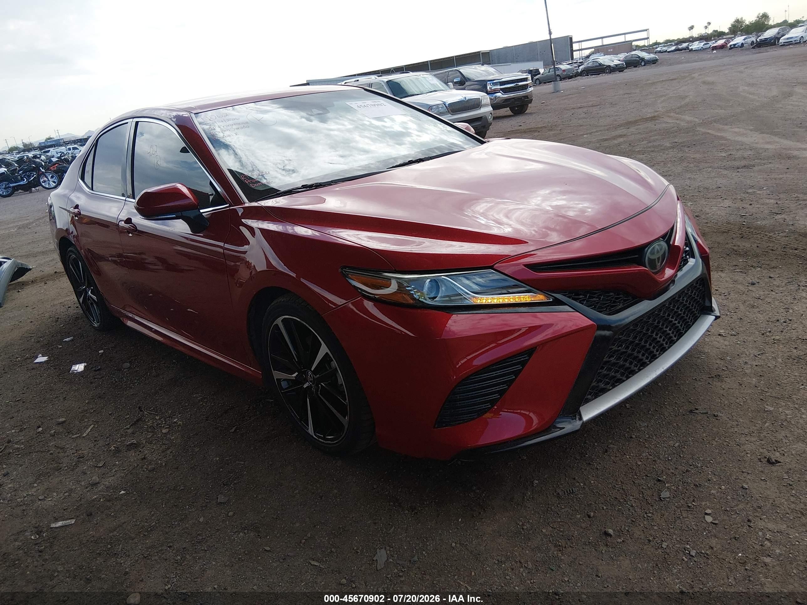 2019 Toyota Camry XSE, VIN 4T1B61HKXKU186558 — Side