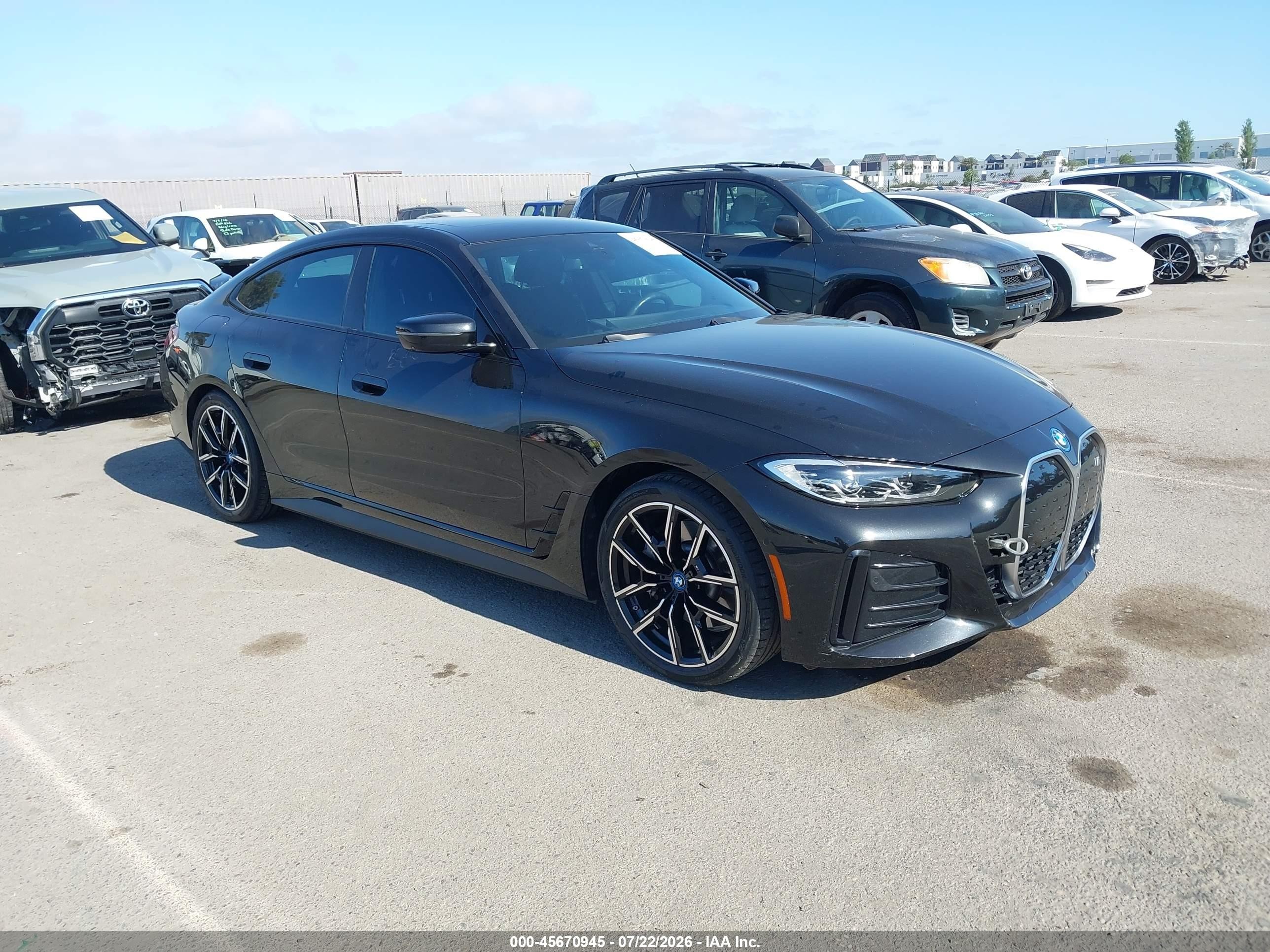2023 BMW i4 eDrive40, VIN WBY73AW07PFR20474 — Rear end