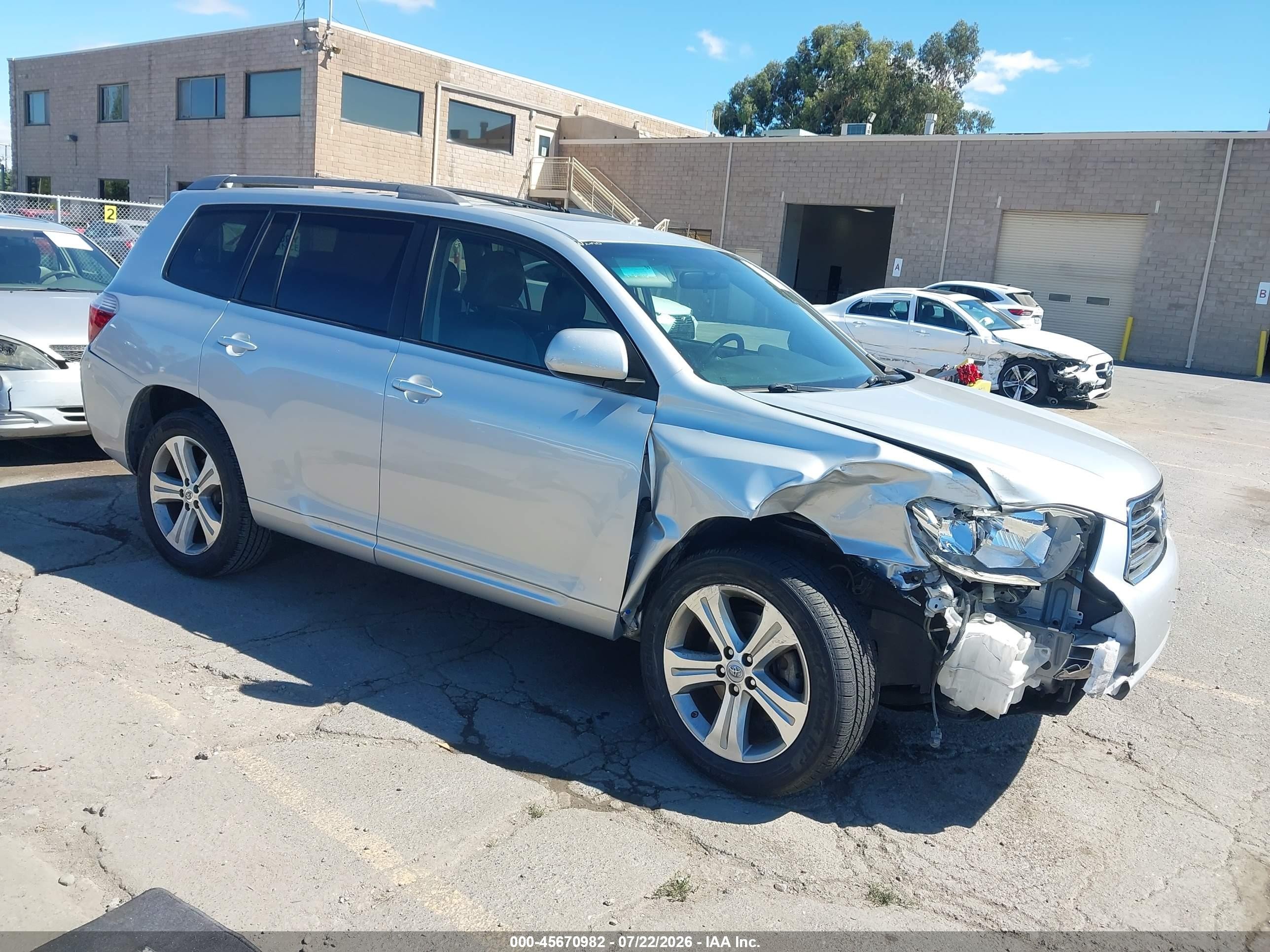 2009 Toyota Highlander Sport, VIN JTEDS43A592076494 — Front end