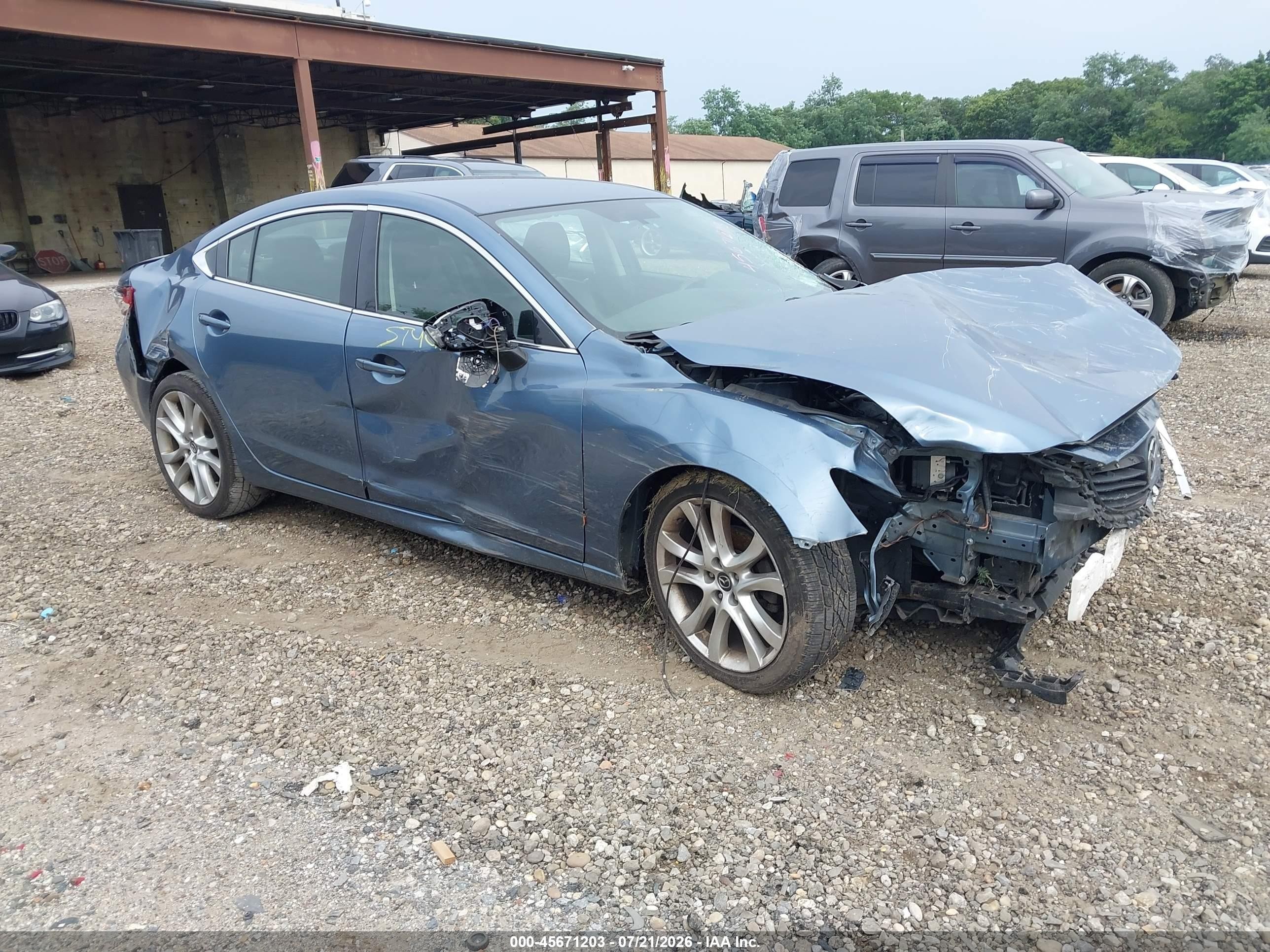 2014 Mazda 6 i Touring, VIN JM1GJ1V6XE1161942 — Front end