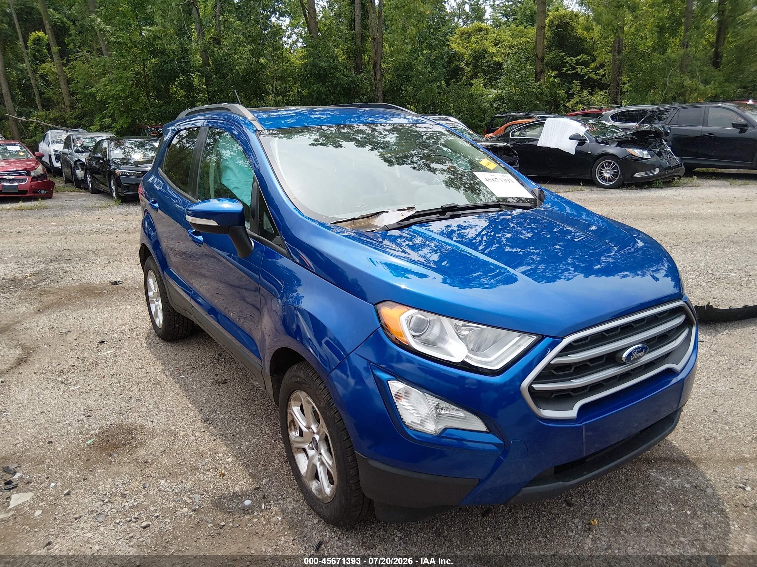 2019 Ford EcoSport SE, VIN MAJ3S2GEXKC269425 — Side