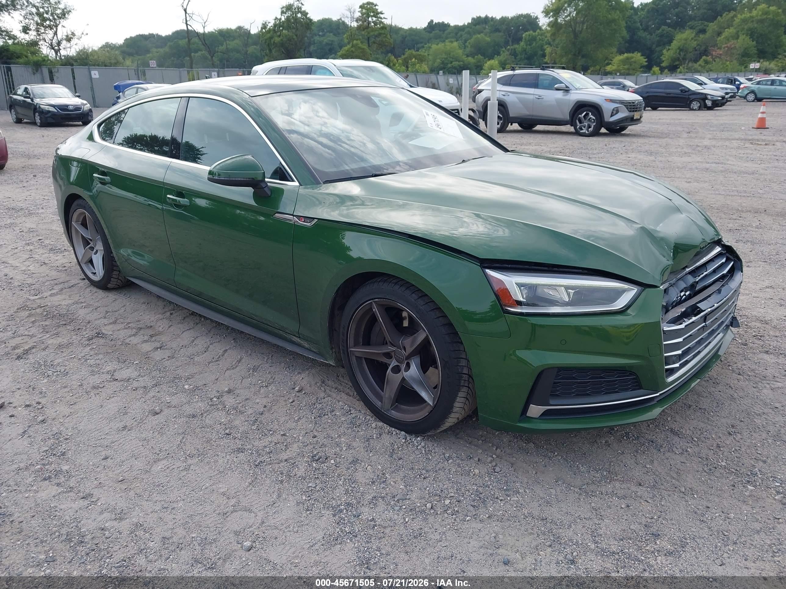 2019 Audi A5 Sportback Premium Plus, VIN WAUENCF53KA055466 — Front end