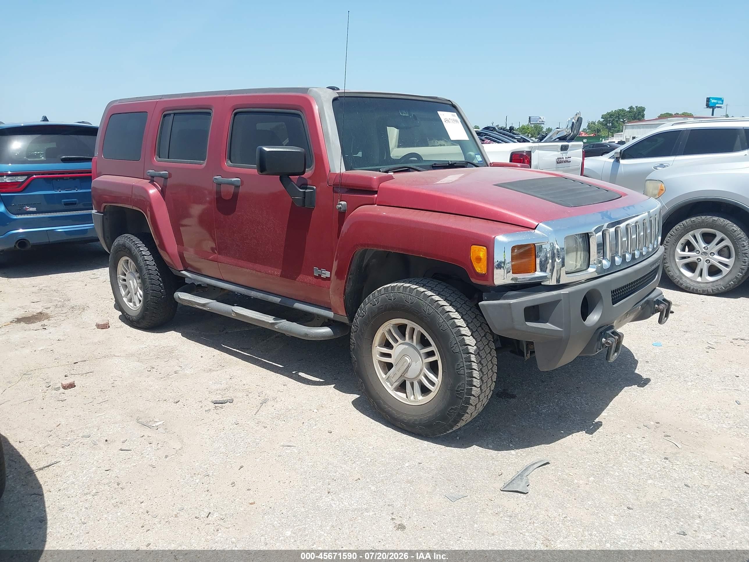 2007 Hummer H3 SUV, VIN 5GTDN13E078213289 — Обычный износ