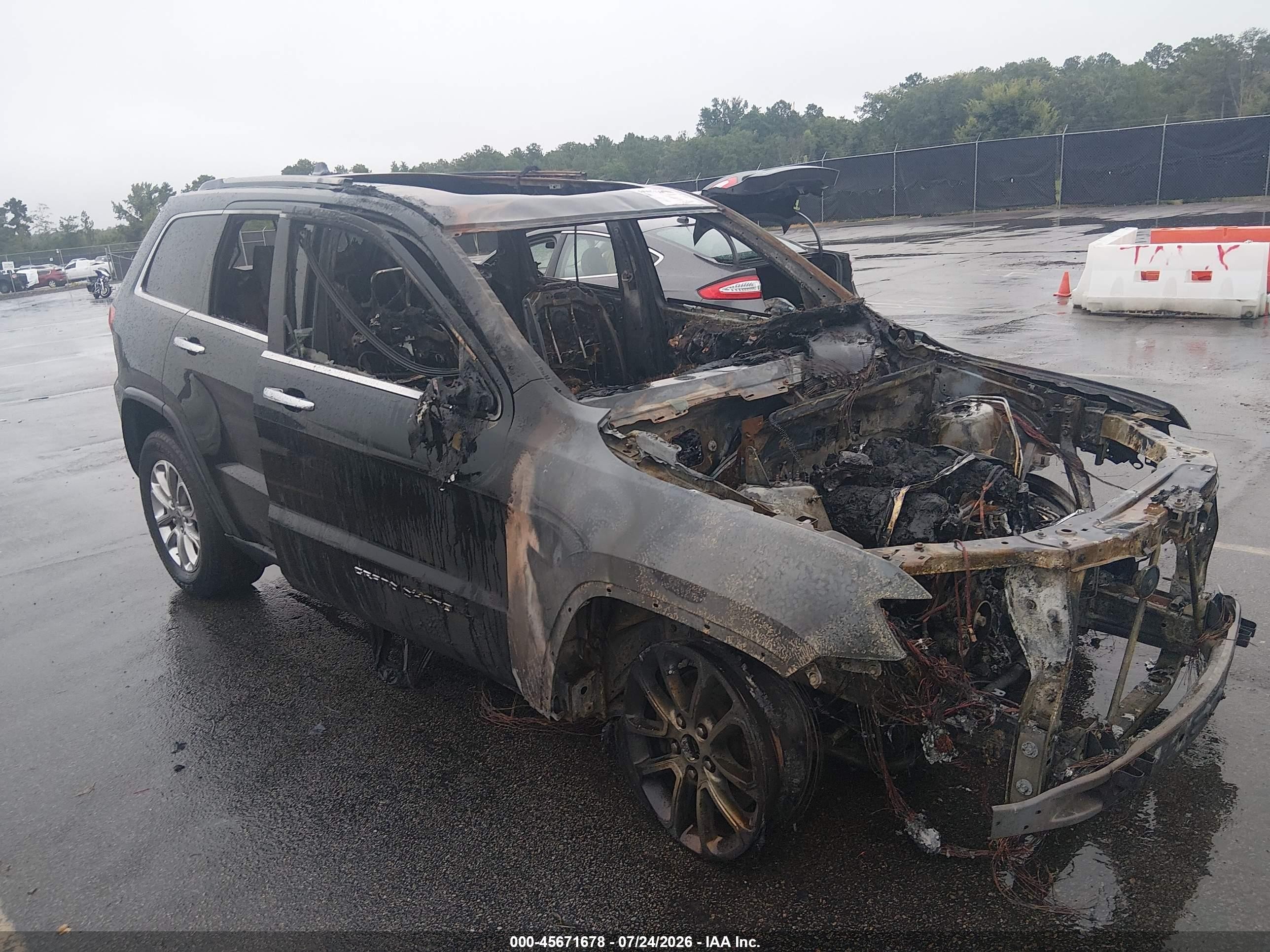 2014 Jeep Grand Cherokee Limited, VIN 1C4RJEBG9EC145975 — Пожар