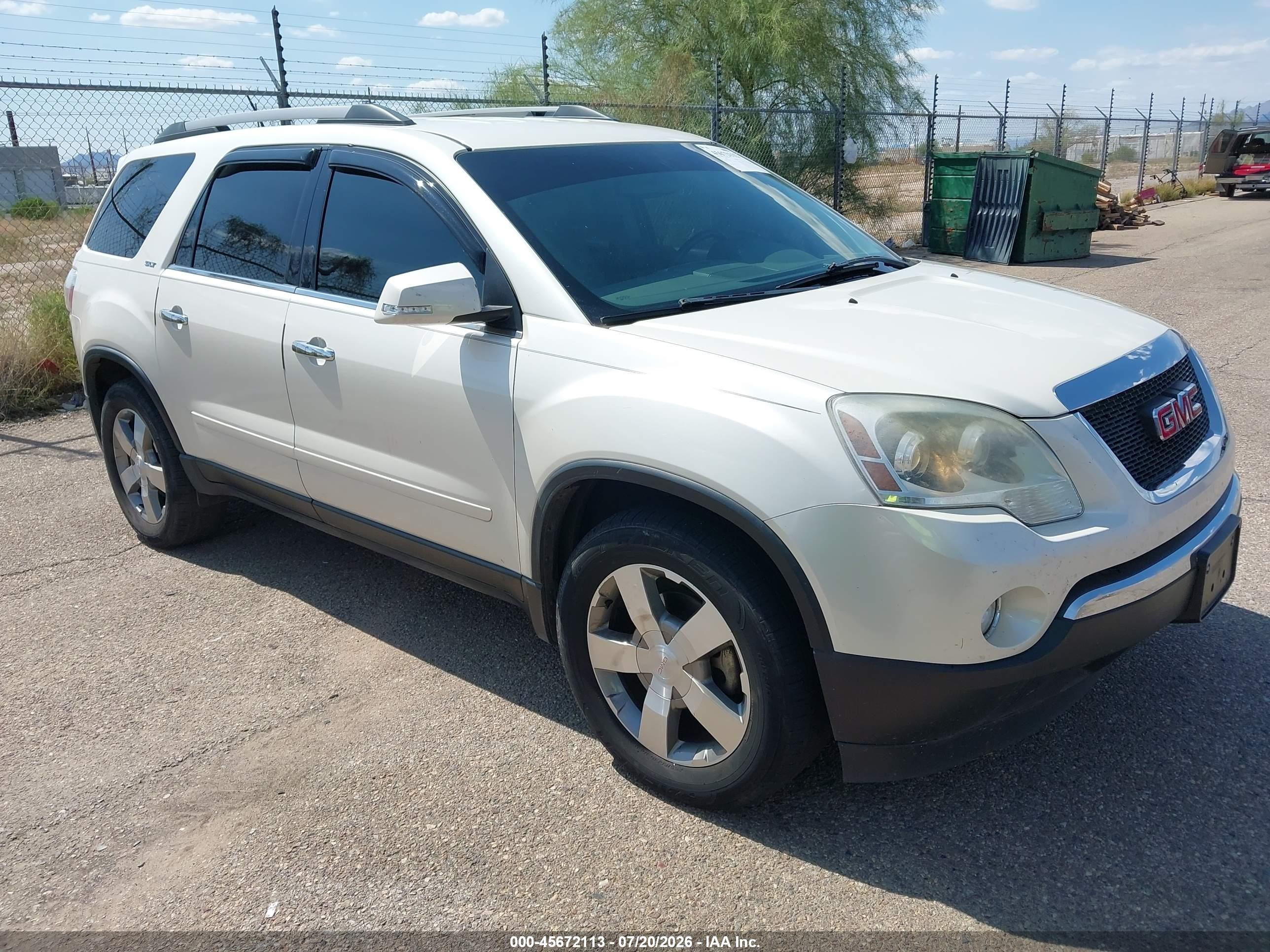 2012 GMC Acadia SLT1, VIN 1GKKRRED6CJ340111 — Rear end