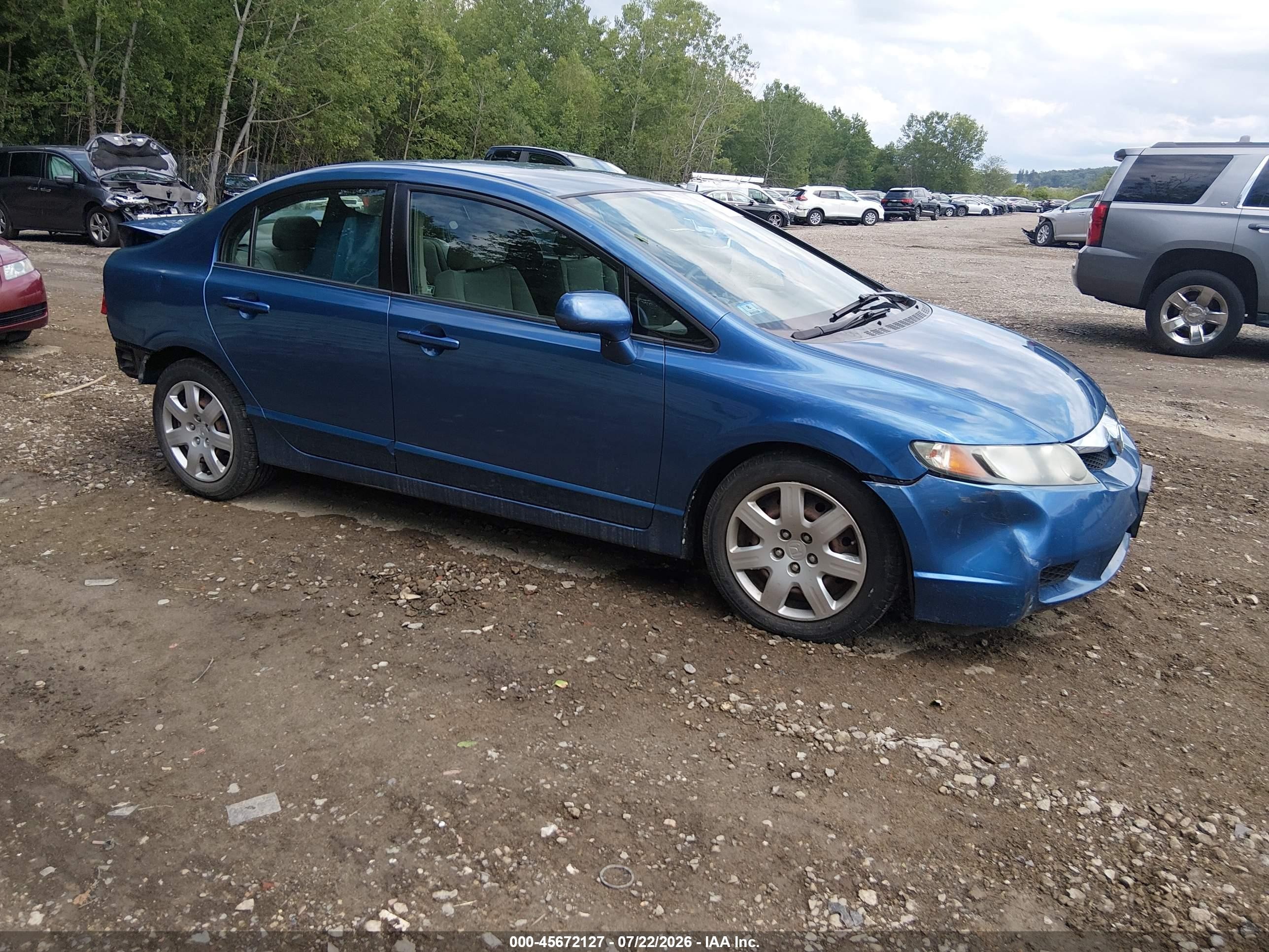 2009 Honda Civic LX, VIN 2HGFA16579H545123 — Rear end