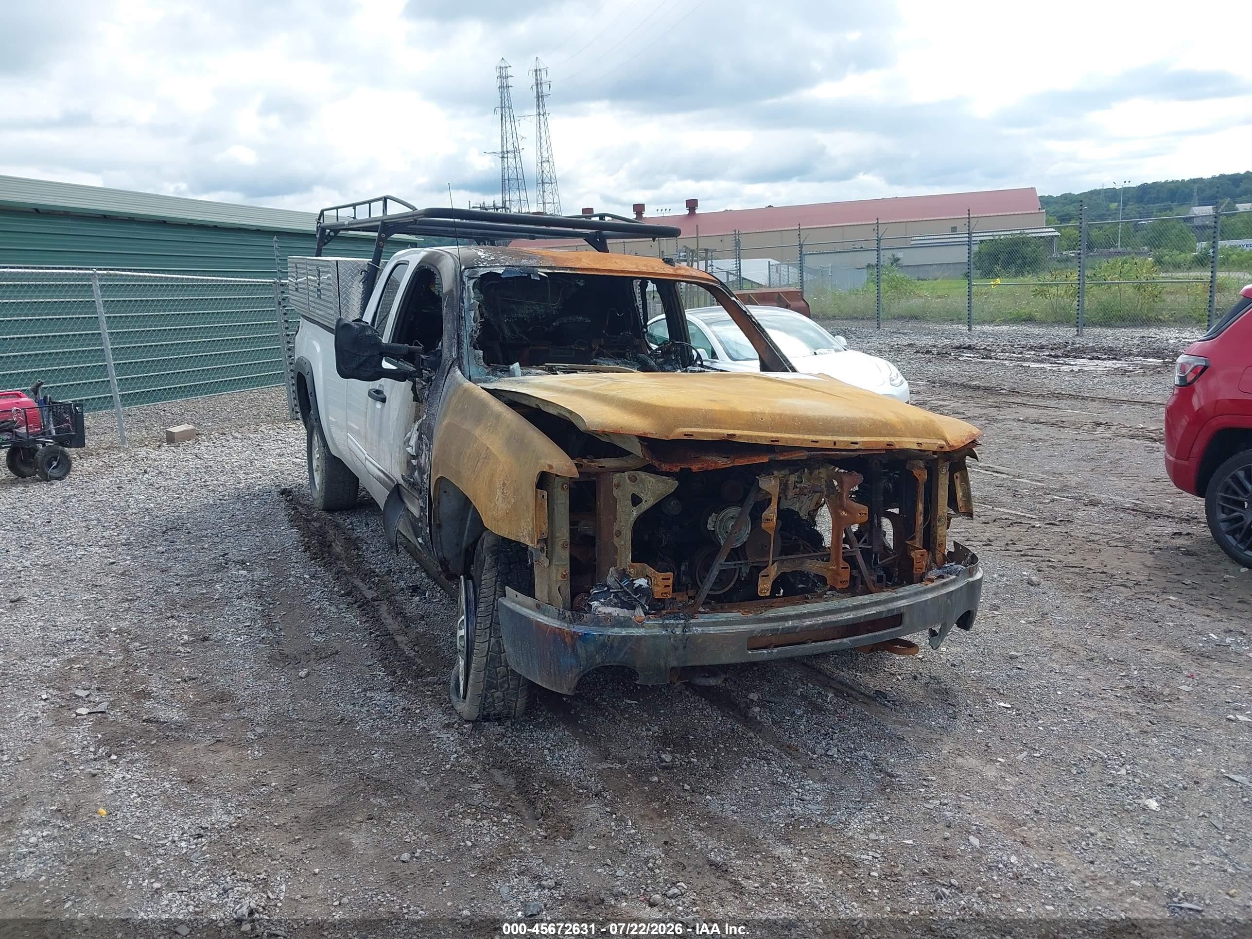 2010 GMC Sierra 2500HD SLE, VIN 1GT5K0BG4AZ210771 — Burn