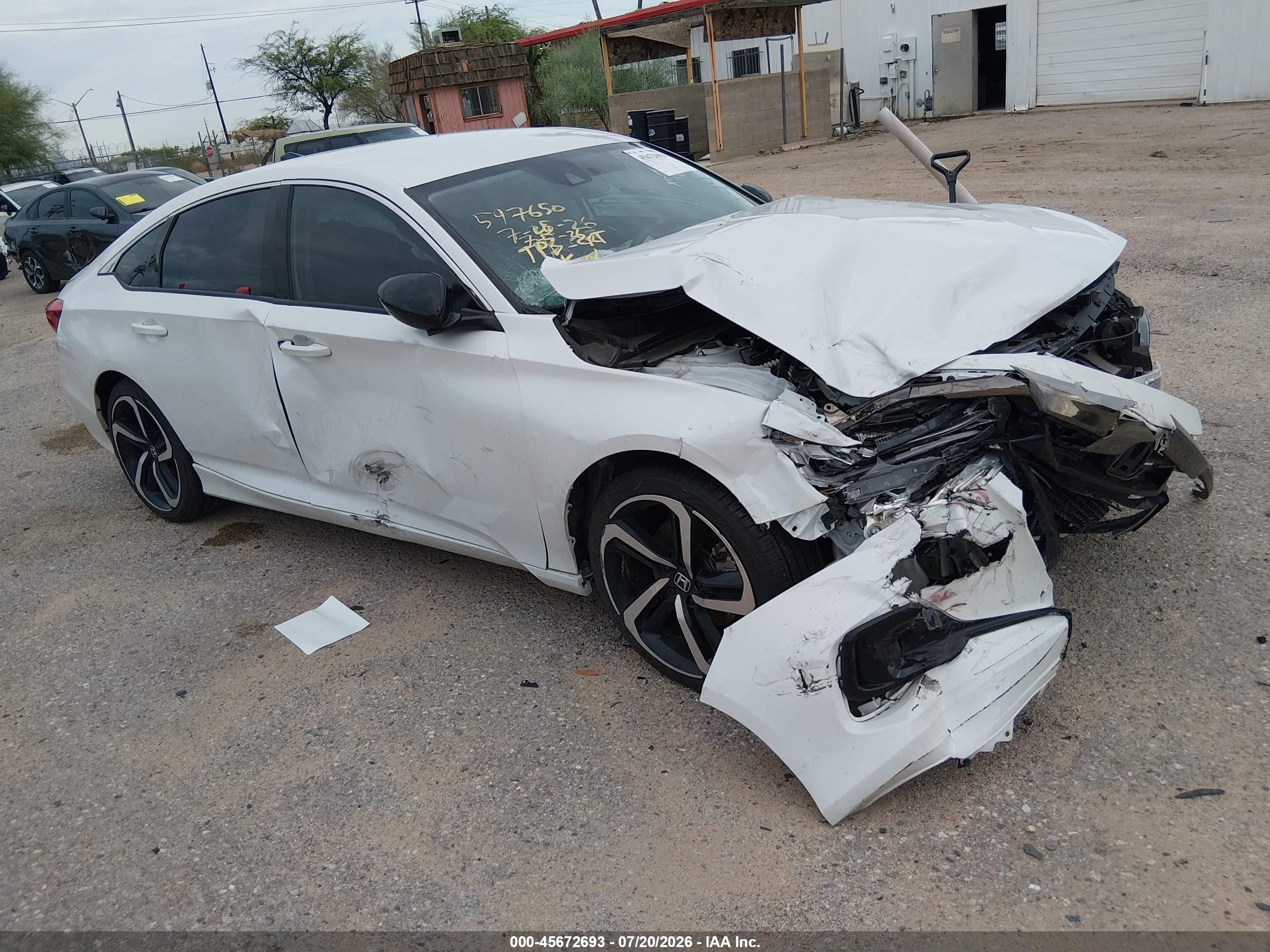 2022 Honda Accord Sport SE, VIN 1HGCV1F44NA044326 — Front end
