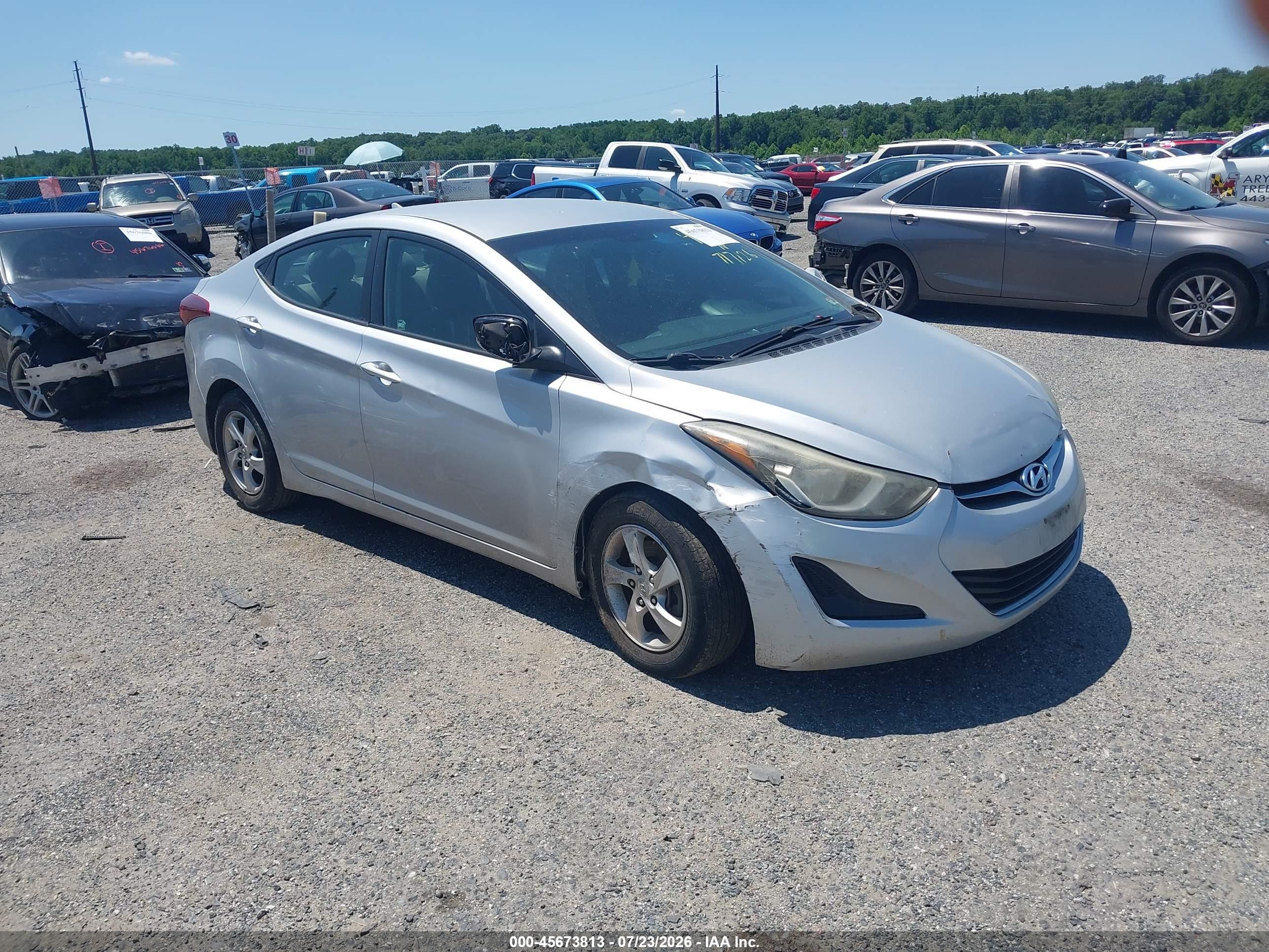 2014 Hyundai Elantra SE, VIN 5NPDH4AE7EH461802 — Theft recovery