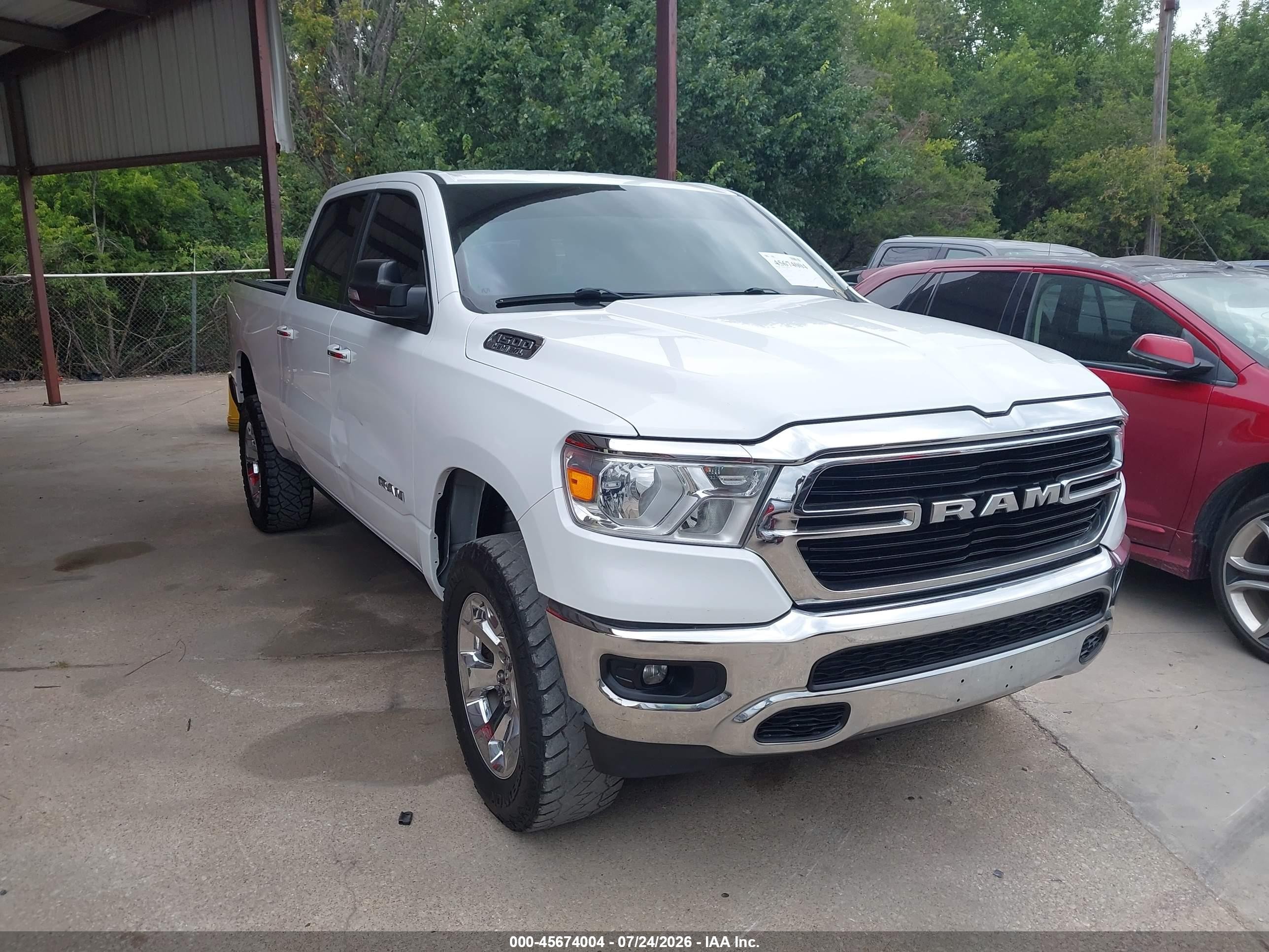 2019 Ram 1500 Big Horn, VIN 1C6RREMTXKN655830 — Theft recovery