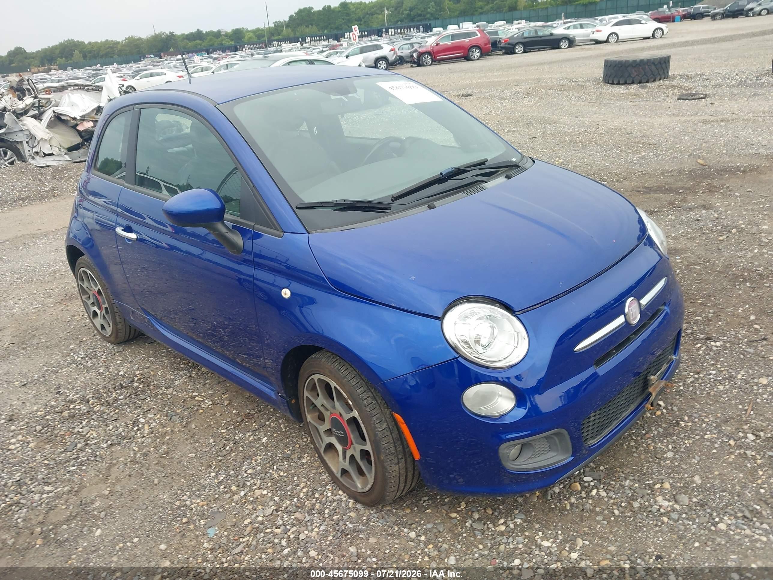 2012 FIAT 500 Sport, VIN 3C3CFFBR2CT385745 — Rear end