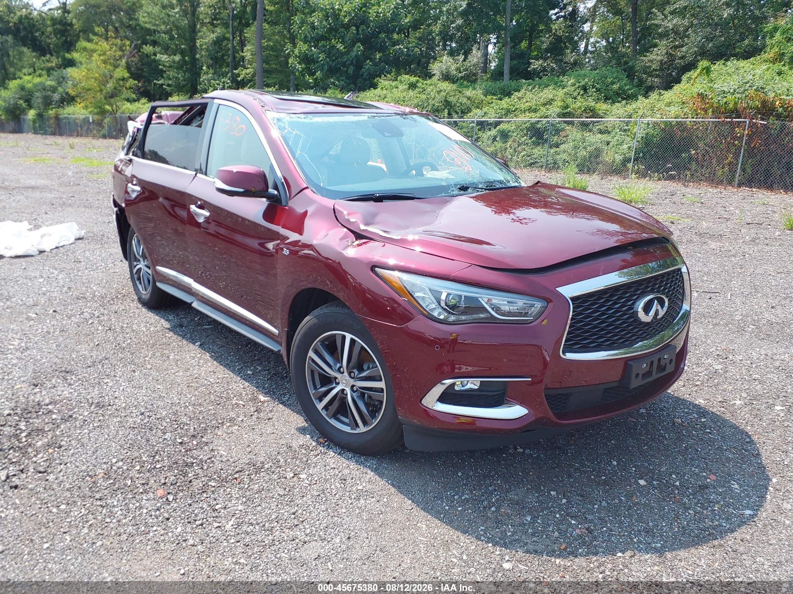 2019 Infiniti QX60 Luxe, VIN 5N1DL0MM2KC558676 — Roof