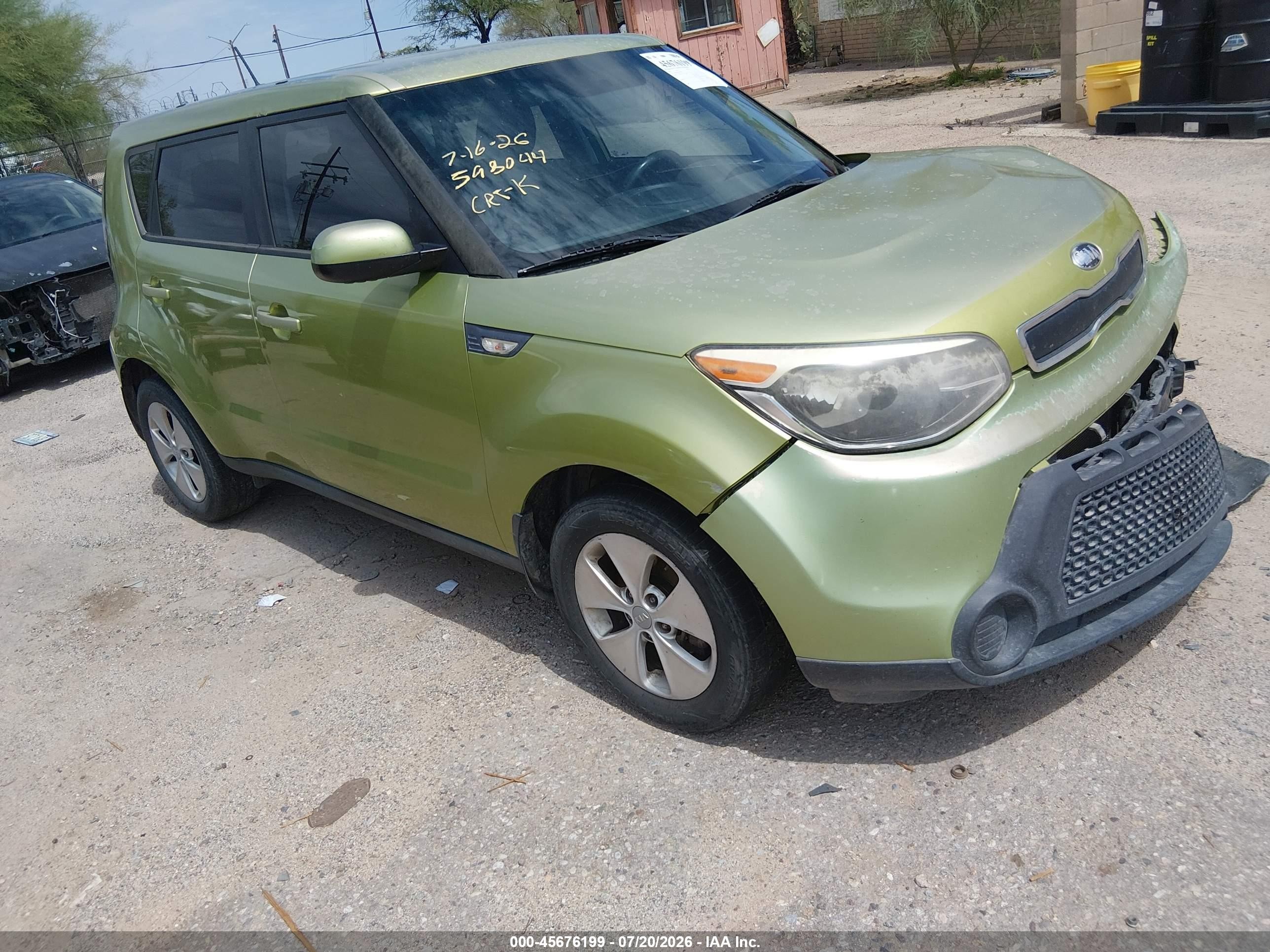 2014 Kia Soul, VIN KNDJN2A27E7042200 — Front end