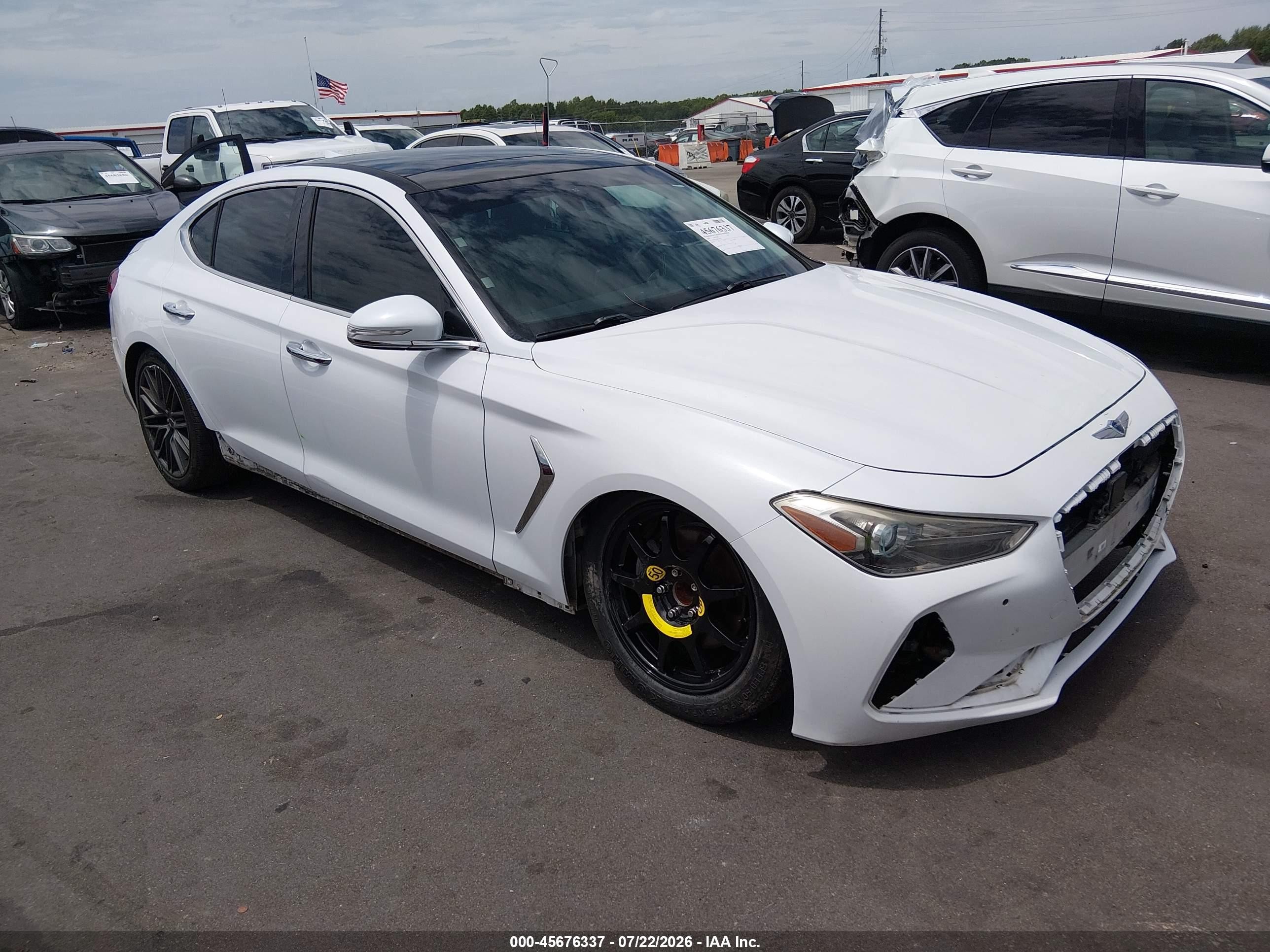 2019 Genesis G70 Advanced, VIN KMTG34LA8KU018423 — Перед