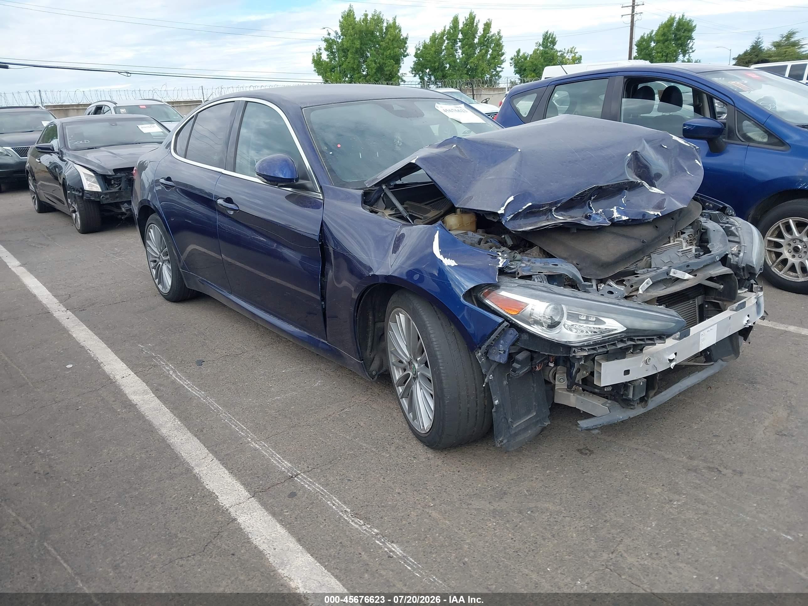 2018 Alfa Romeo Giulia Ti Sport, VIN ZARFAECN3J7589183 — Front end