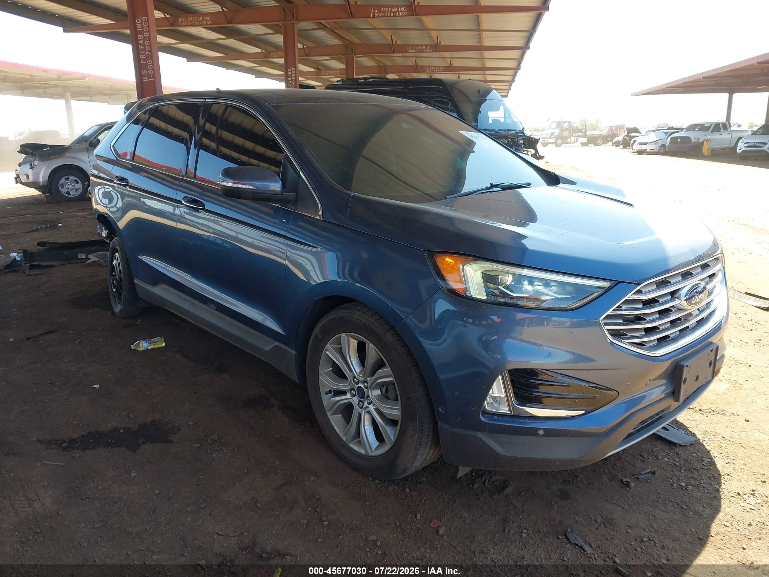 2019 Ford Edge Titanium, VIN 2FMPK3K98KBB27971 — Rear end