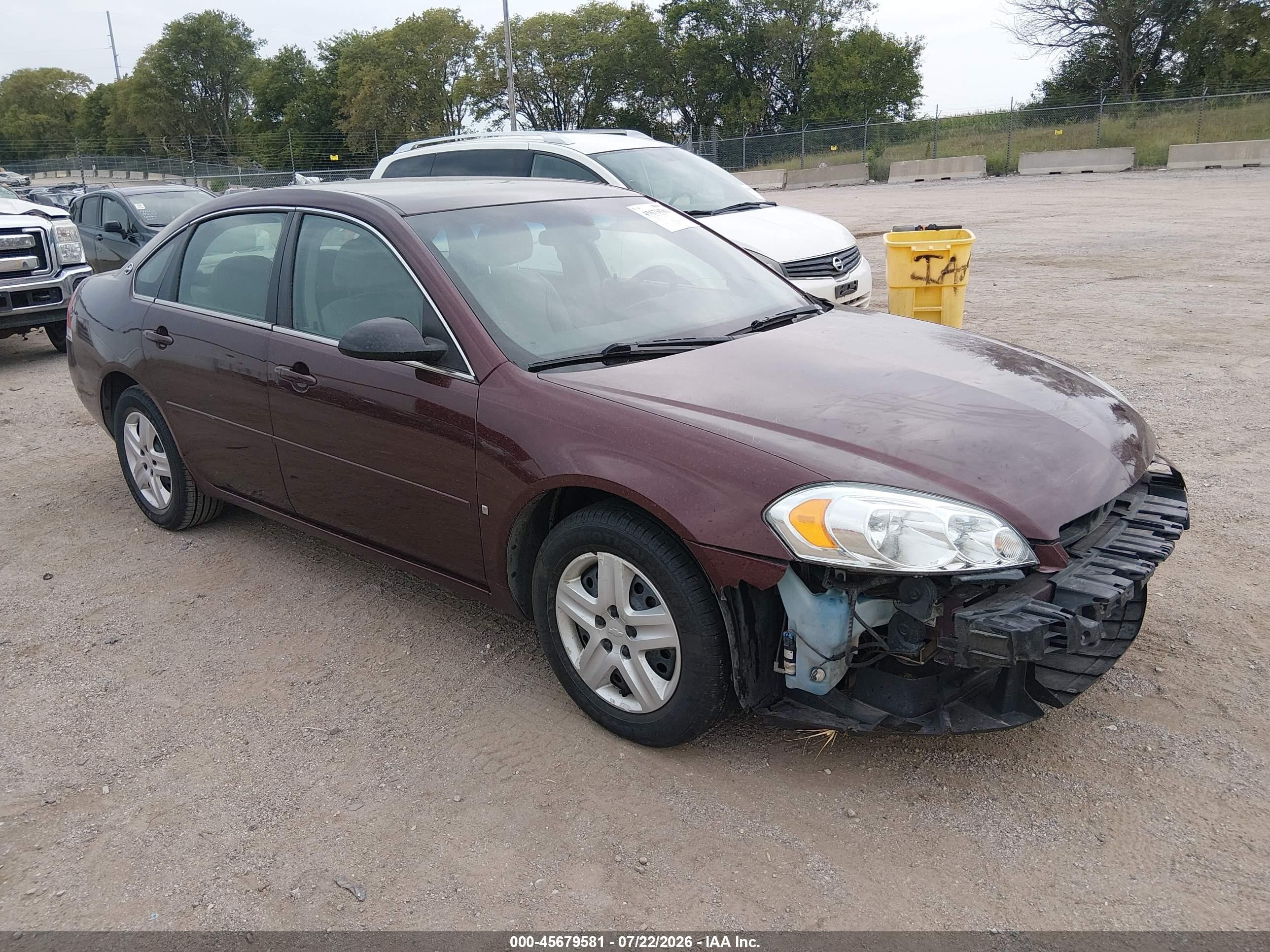 2007 Chevrolet Impala LS, VIN 2G1WB58K079380649 — Front end