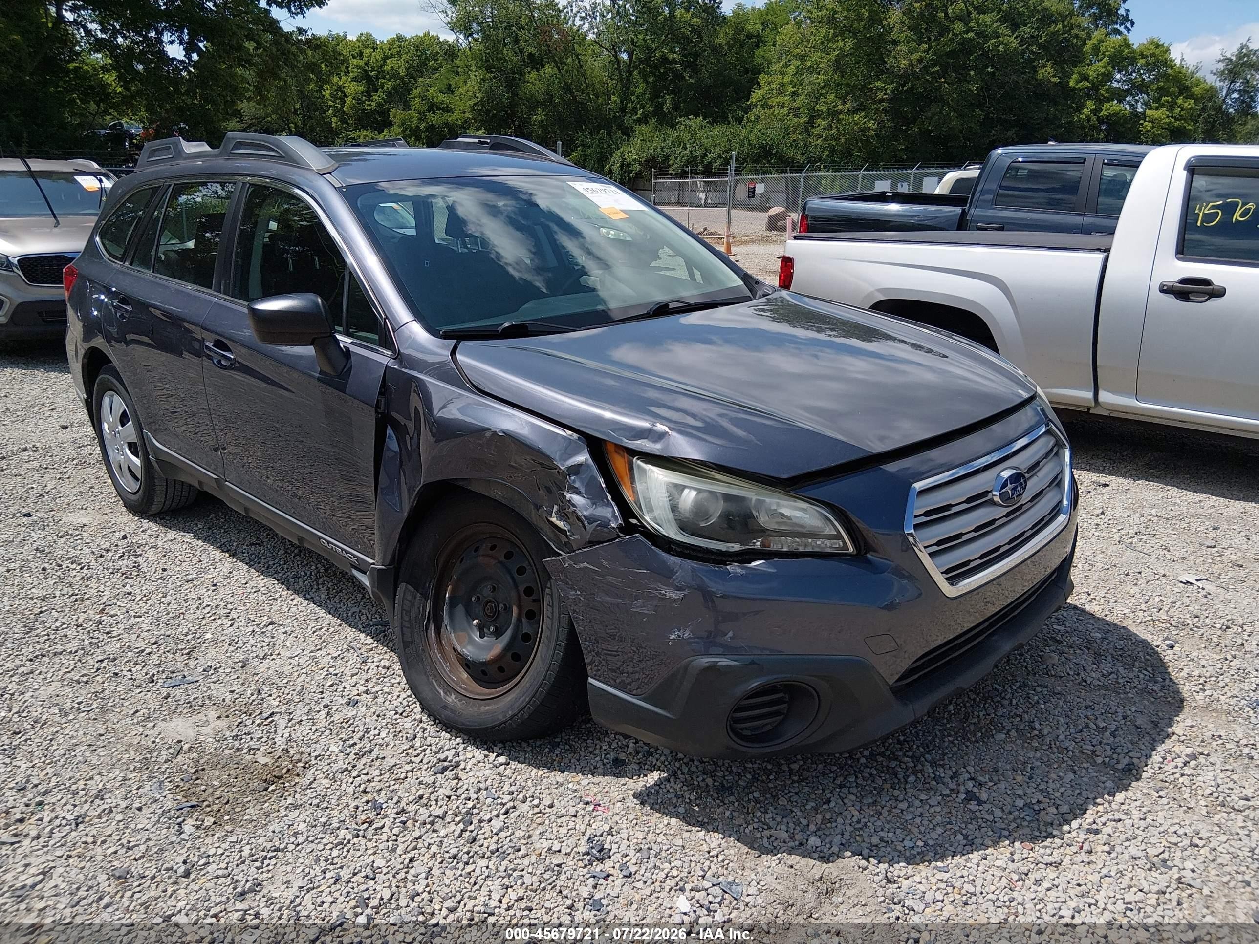2016 Subaru Outback 2.5i, VIN 4S4BSBAC3G3265068 — Front end