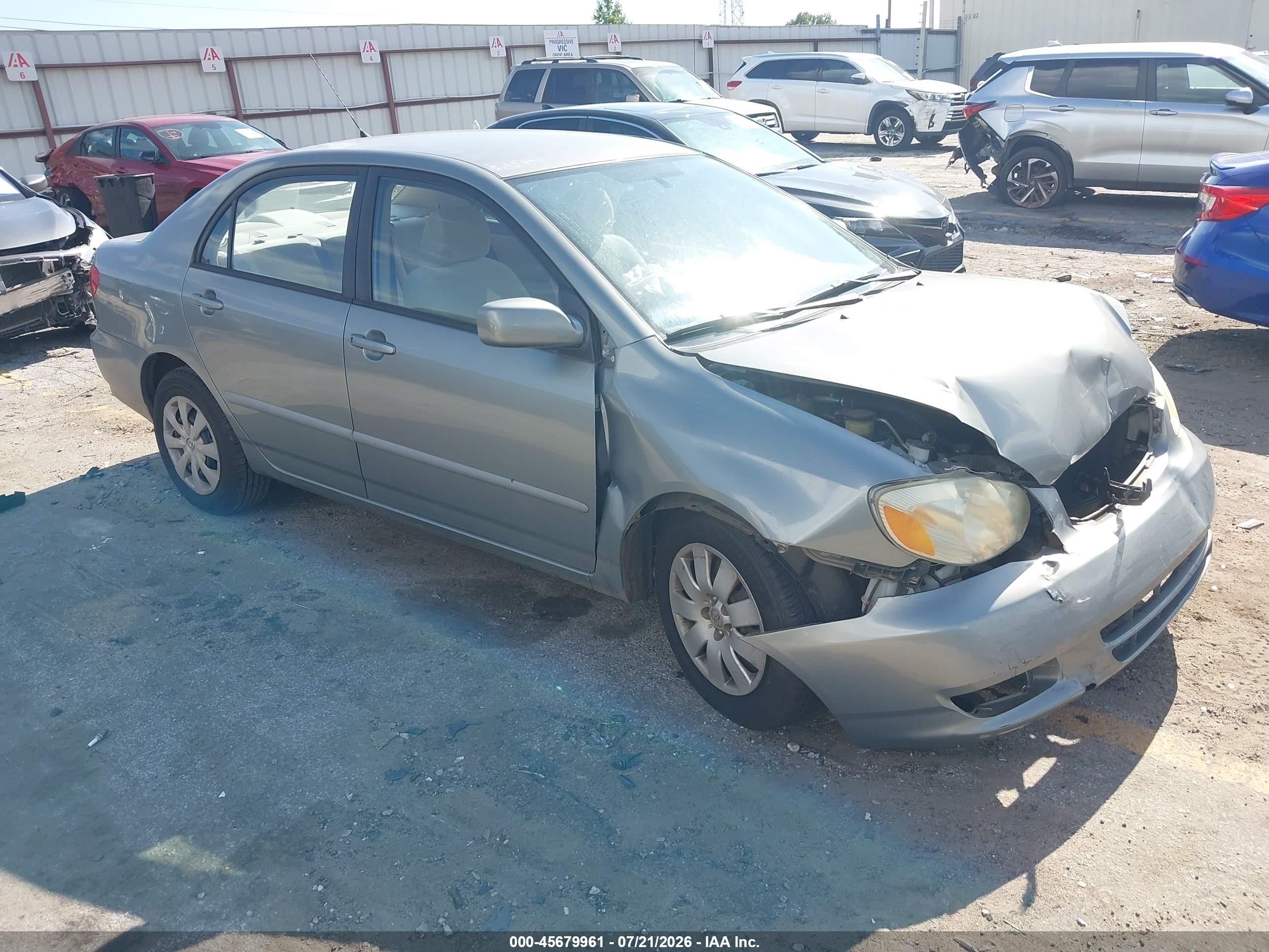 2003 Toyota Corolla CE, VIN 1NXBR32EX3Z088735 — Front end