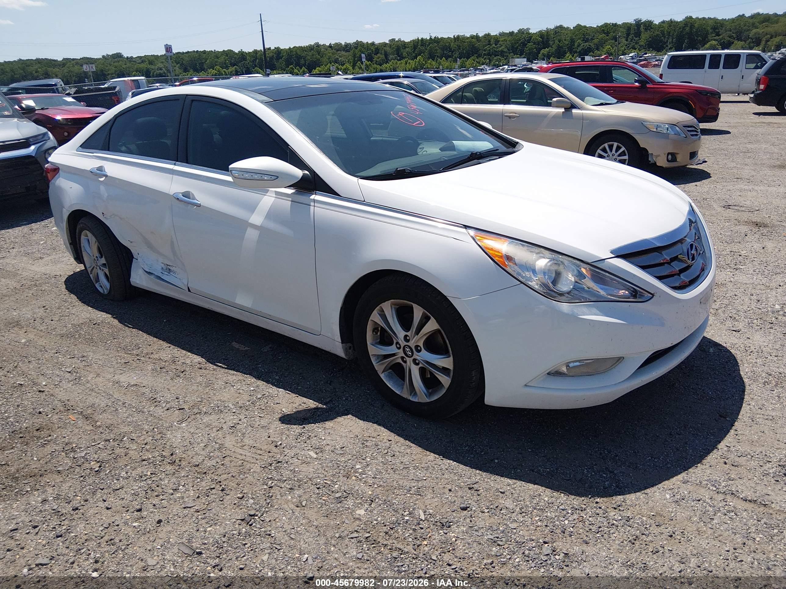 2012 Hyundai Sonata Limited, VIN 5NPEC4AC3CH454389 — Rear end