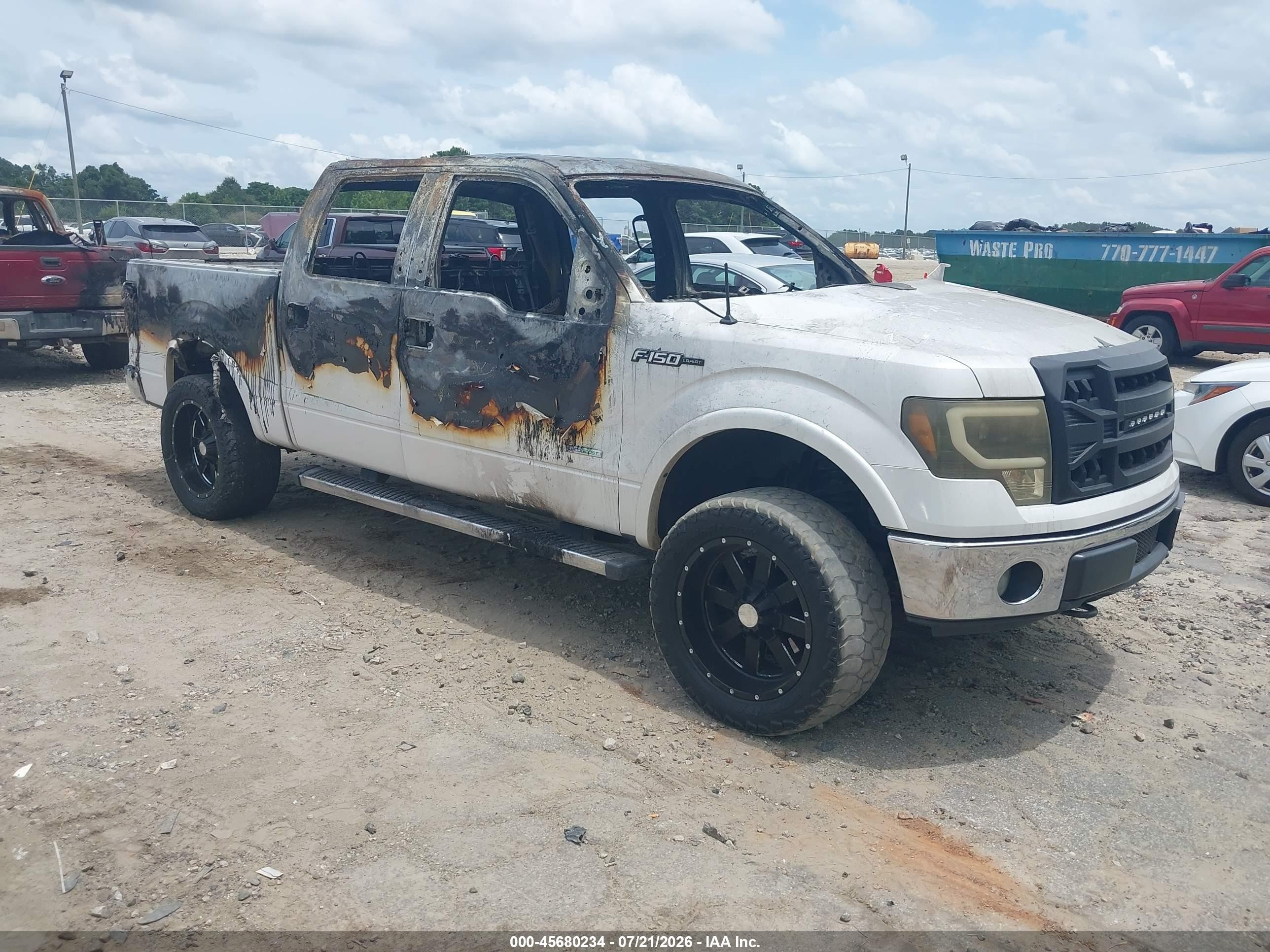 2011 Ford F-150 XLT, VIN 1FTFW1ET3BFD36128 — Interior fire