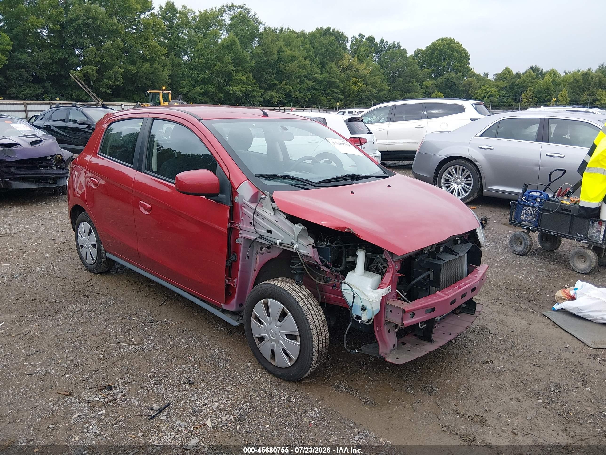 2014 Mitsubishi Mirage DE, VIN ML32A3HJ0EH022970 — Front end