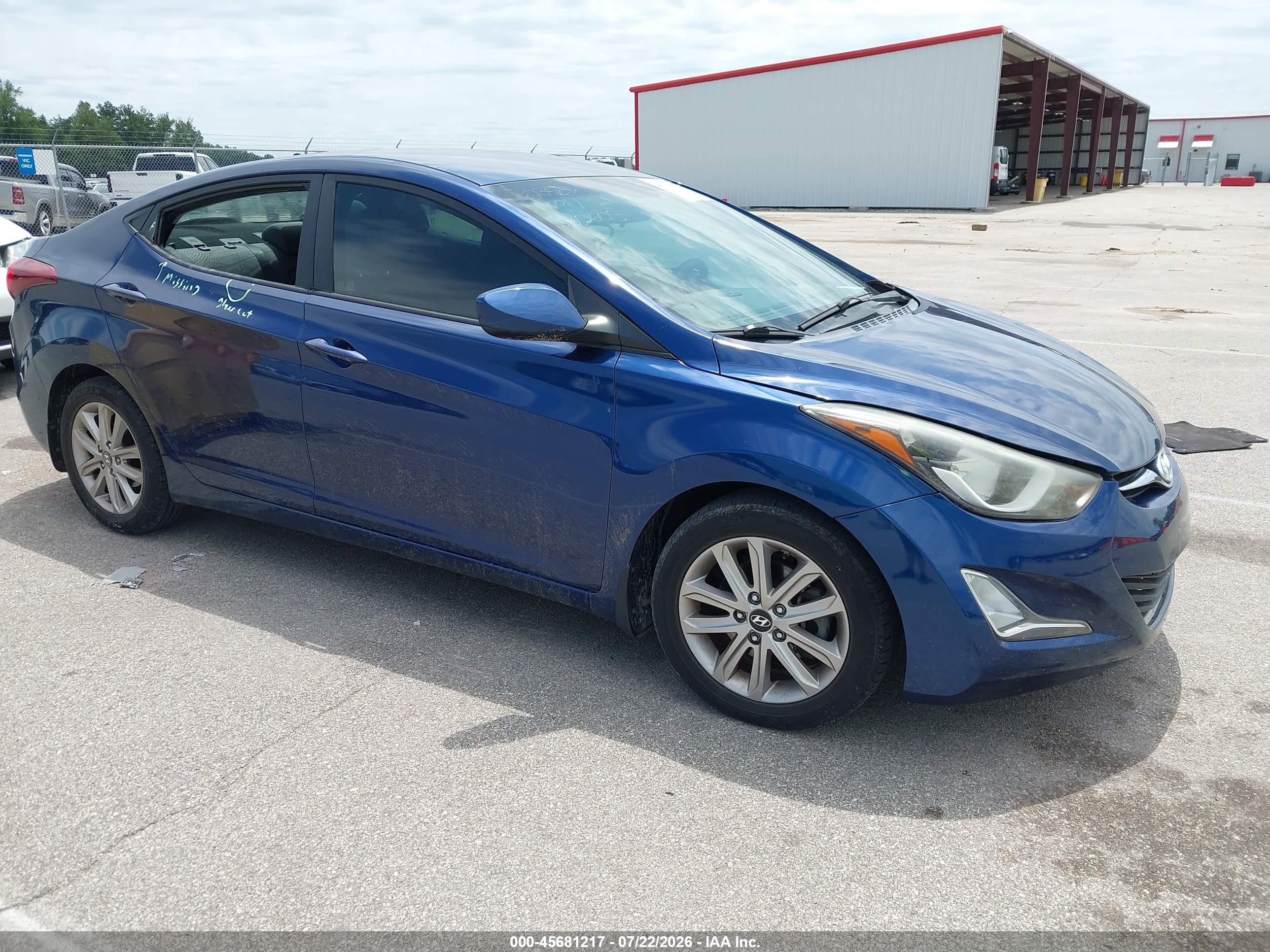 2015 Hyundai Elantra SE, VIN 5NPDH4AE5FH630605 — Rear end
