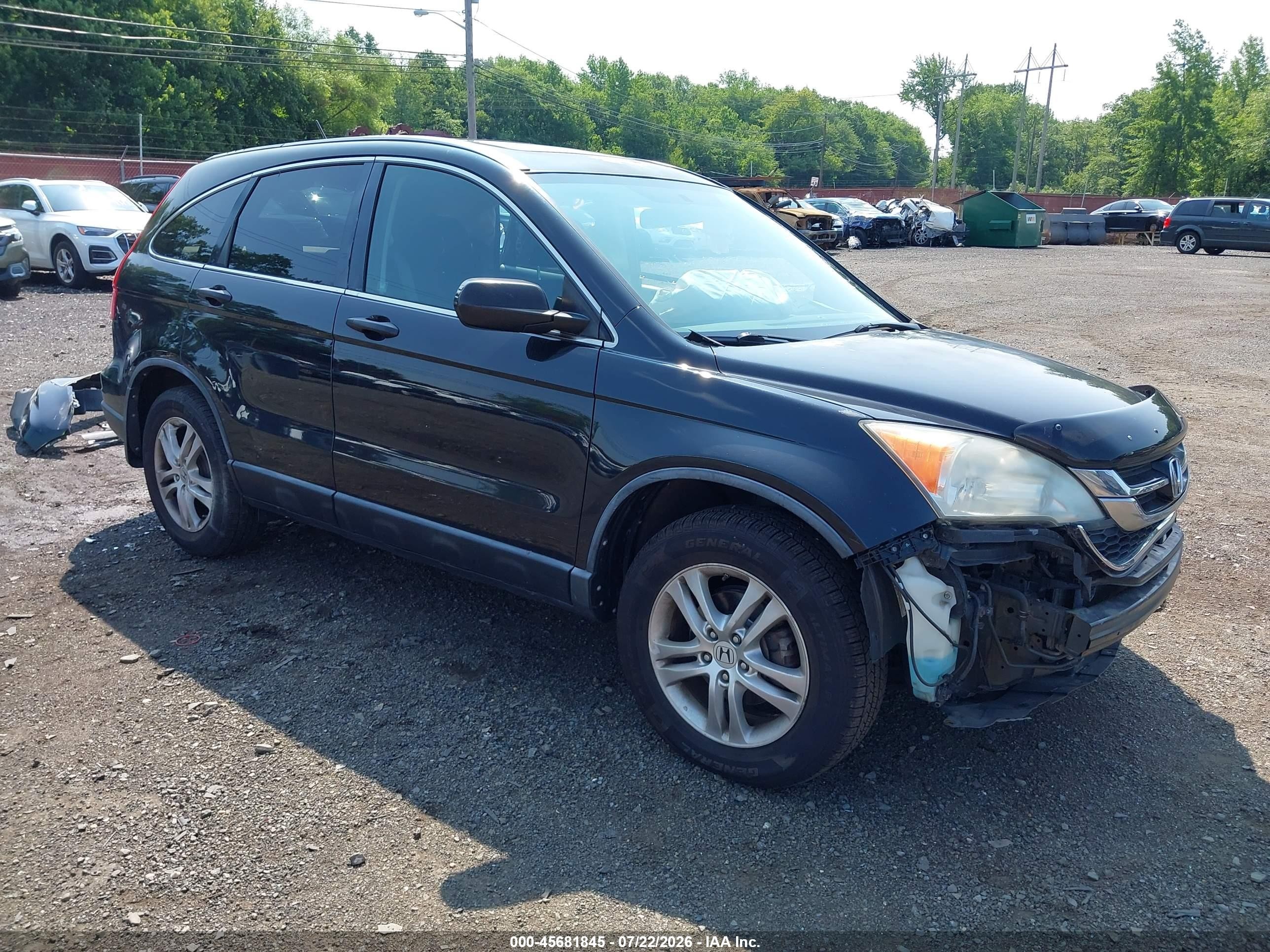 2010 Honda CR-V EX, VIN 5J6RE4H55AL085587 — Front end