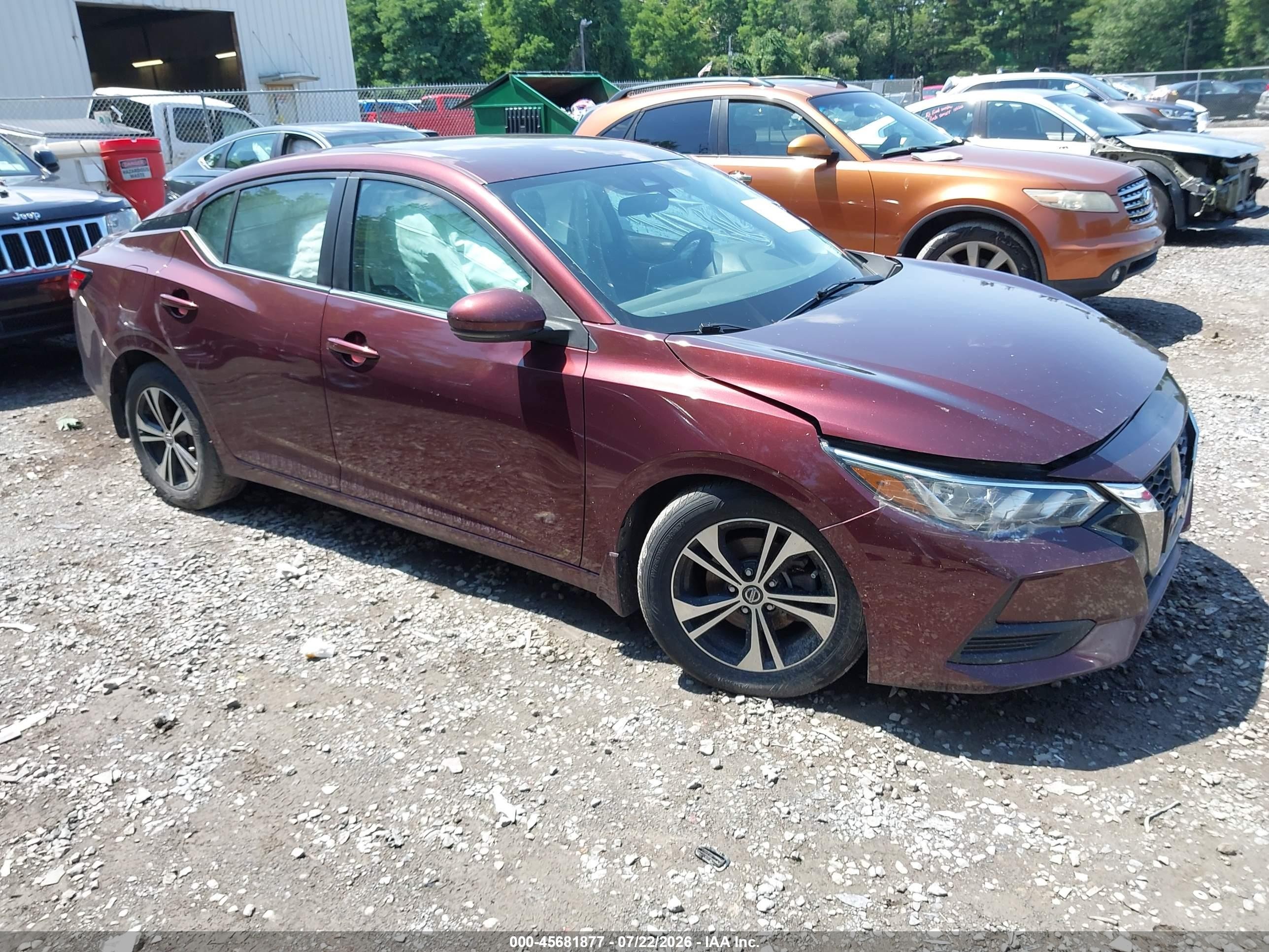 2020 Nissan Sentra SV, VIN 3N1AB8CV0LY224161 — Not stated
