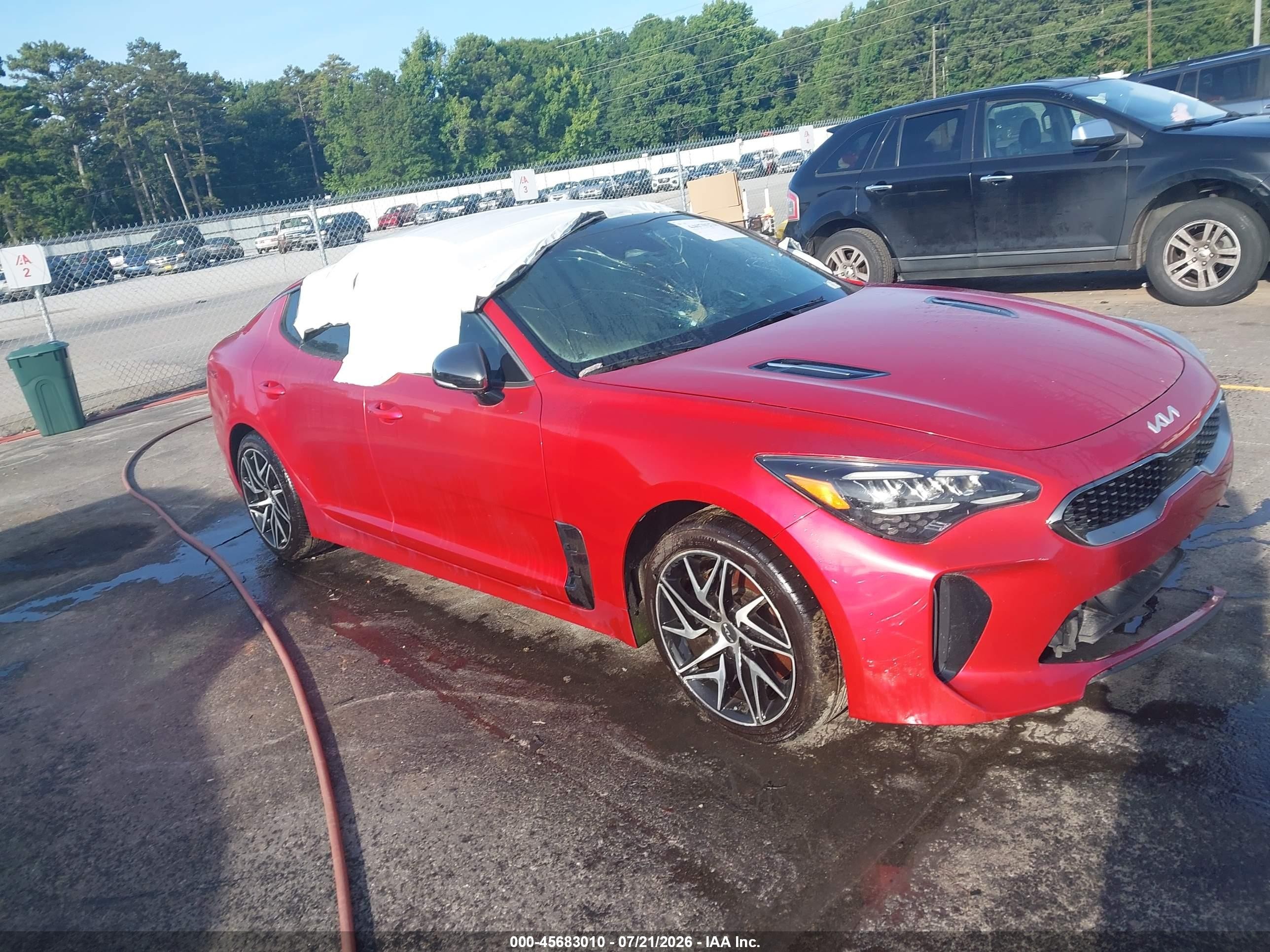 2022 Kia Stinger GT-Line, VIN KNAE35LD3N6110664 — Пожар в салоне