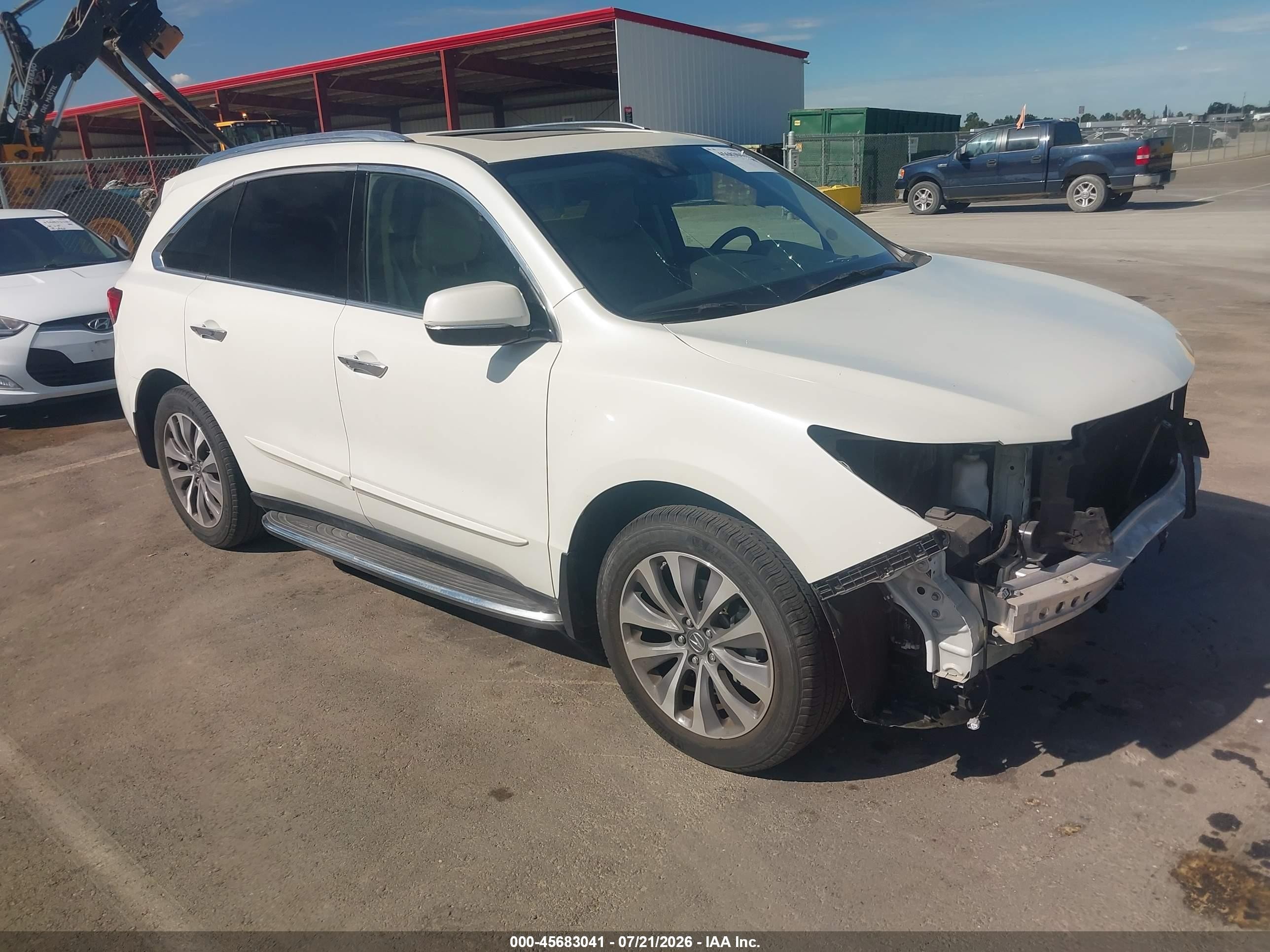 2015 Acura MDX Technology, VIN 5FRYD4H48FB014484 — Front end