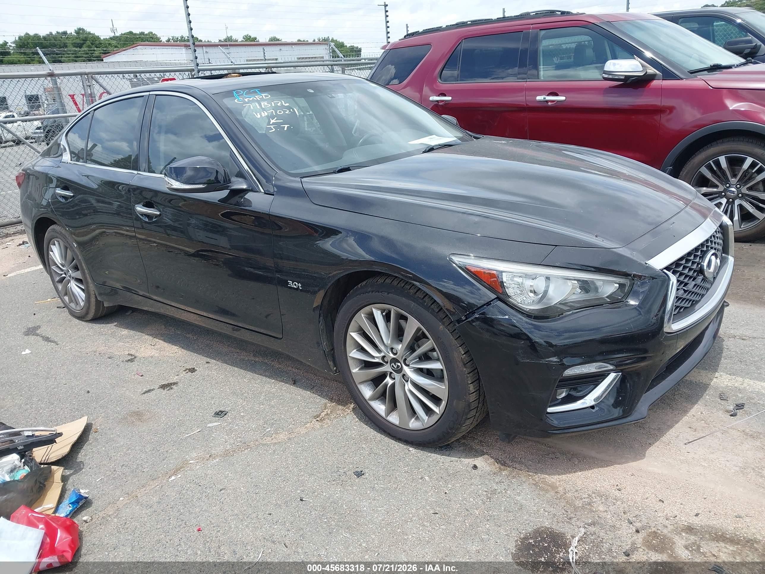 2020 Infiniti Q50 Luxe, VIN JN1EV7AR3LM257084 — Theft recovery