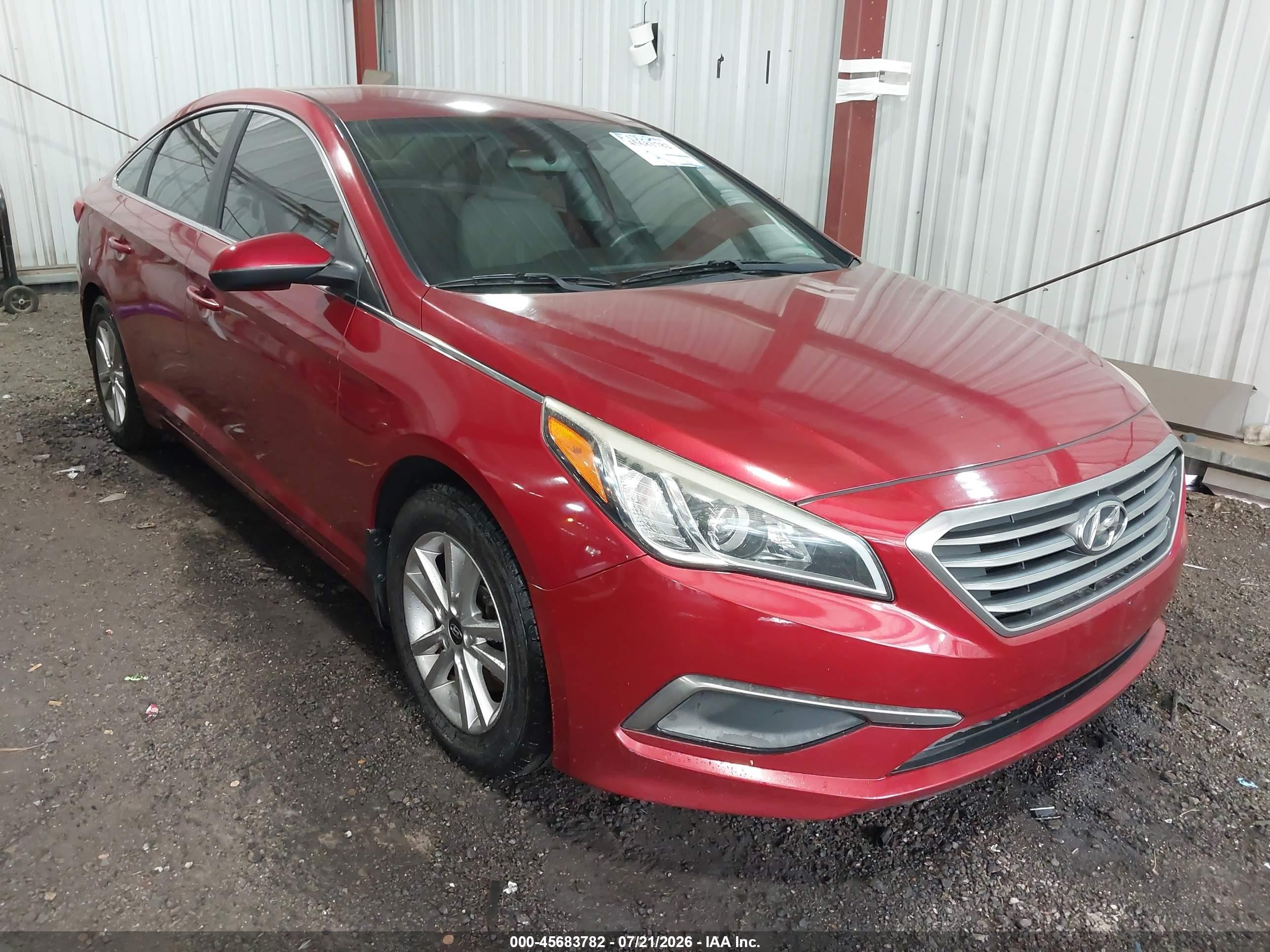 2016 Hyundai Sonata SE, VIN 5NPE24AF9GH334048 — Water / flood