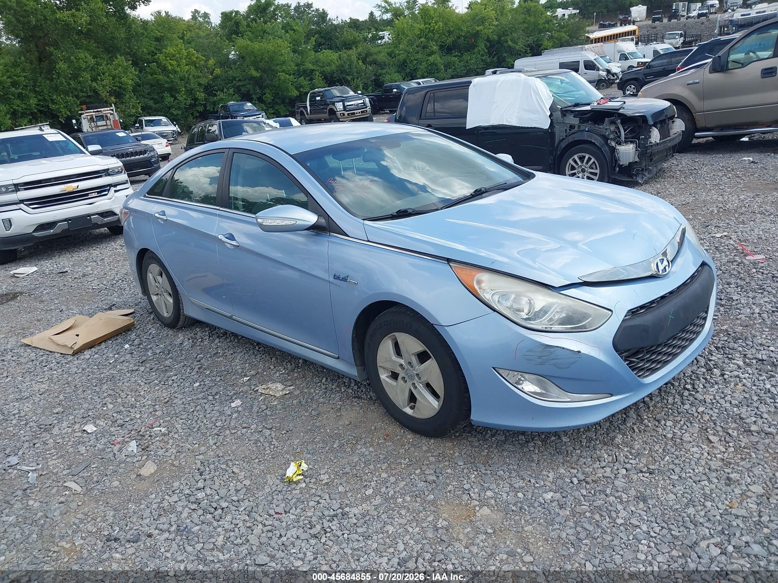 2012 Hyundai Sonata Hybrid, VIN KMHEC4A40CA038120 — Front end