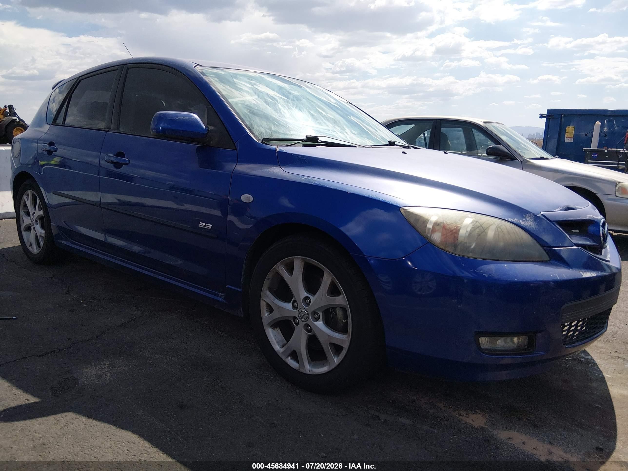 2008 Mazda 3 S Sport, VIN JM1BK343681848947 — Normal wear