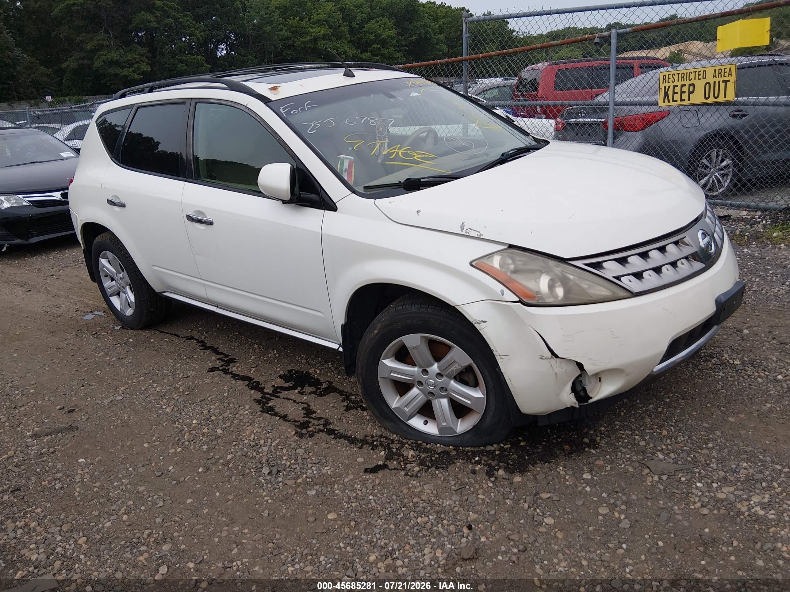 2007 Nissan Murano SL, VIN JN8AZ08W47W605315 — All over