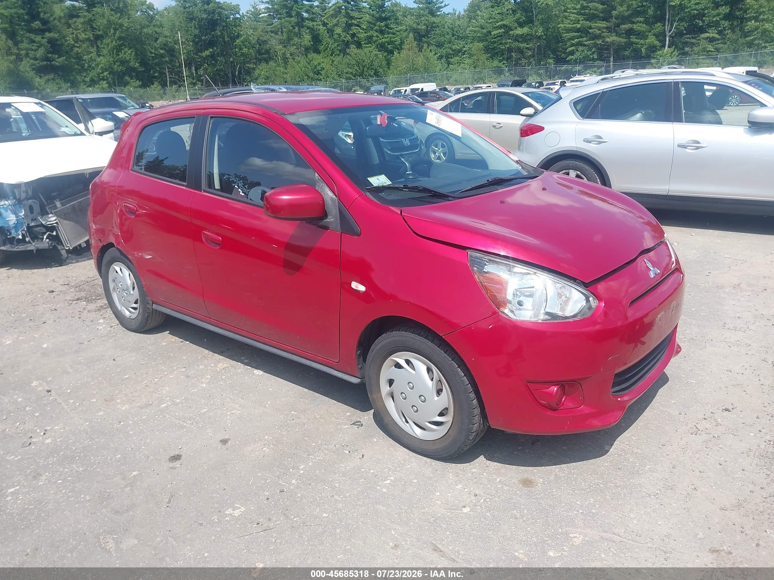 2015 Mitsubishi Mirage DE, VIN ML32A3HJ0FH046459 — Side