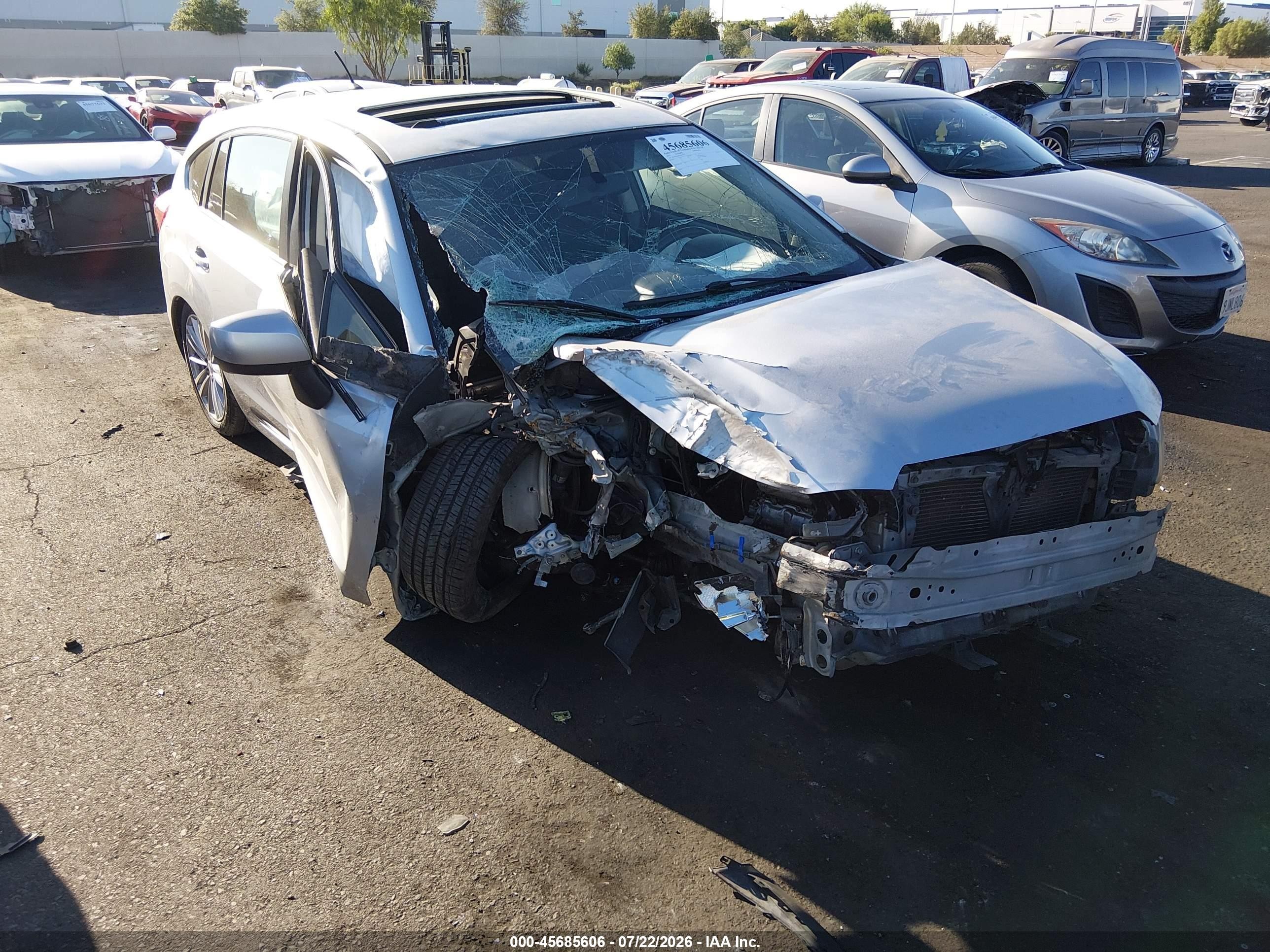 2013 Subaru Impreza Premium, VIN JF1GPAD60D1807994 — Front end