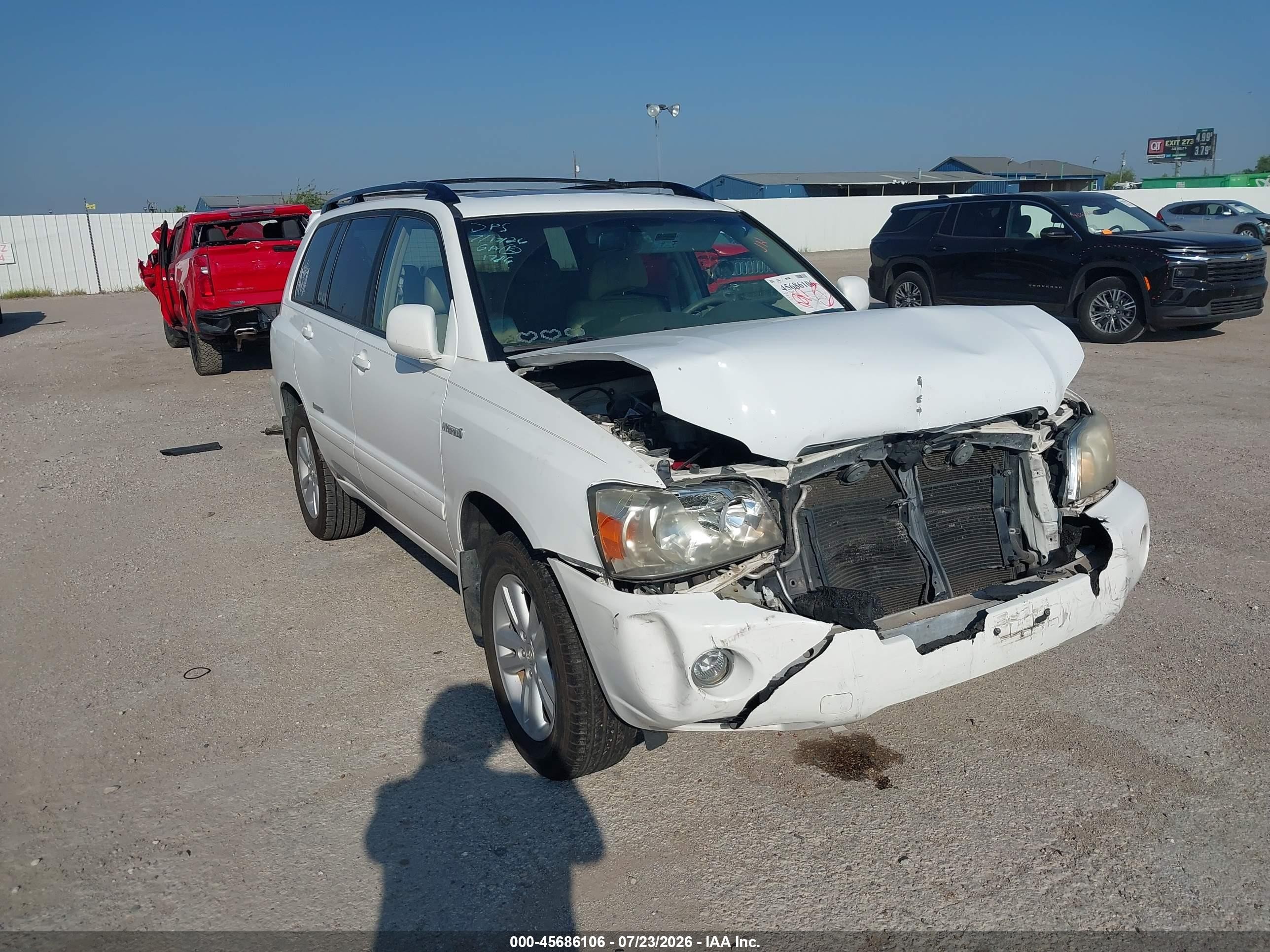 2007 Toyota Highlander Limited, VIN JTEDW21A170021786 — Front end