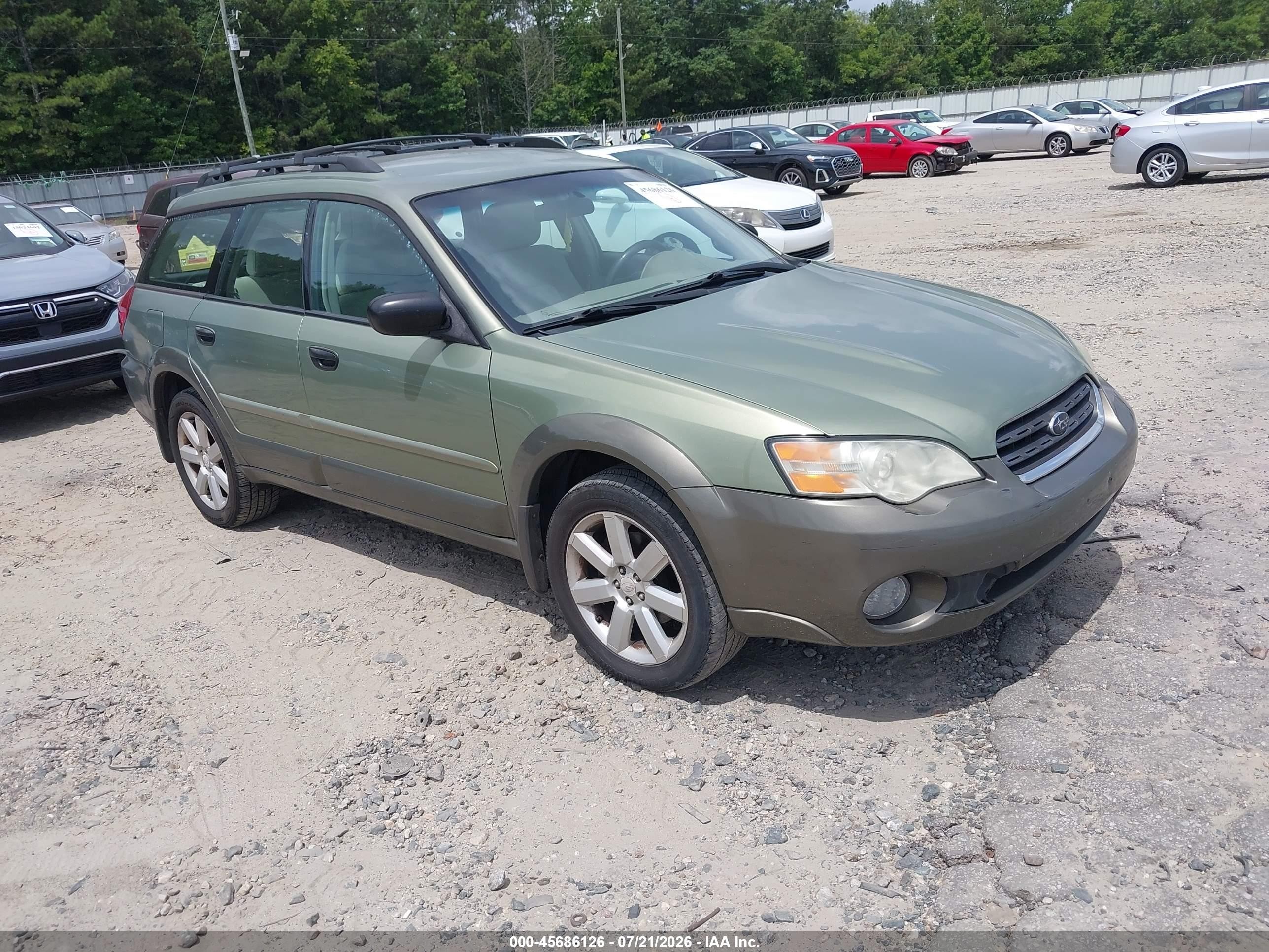 2007 Subaru Legacy Outback Basic, VIN 4S4BP61C877346214 — Механическое