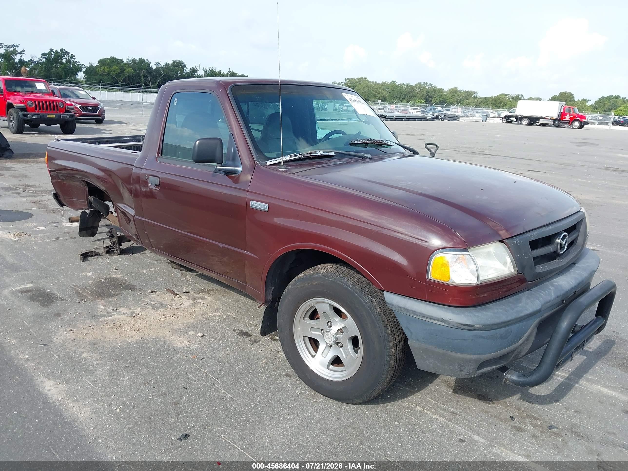 2003 Mazda B-Series SX, VIN 4F4YR12D03TM10886 — Rear end