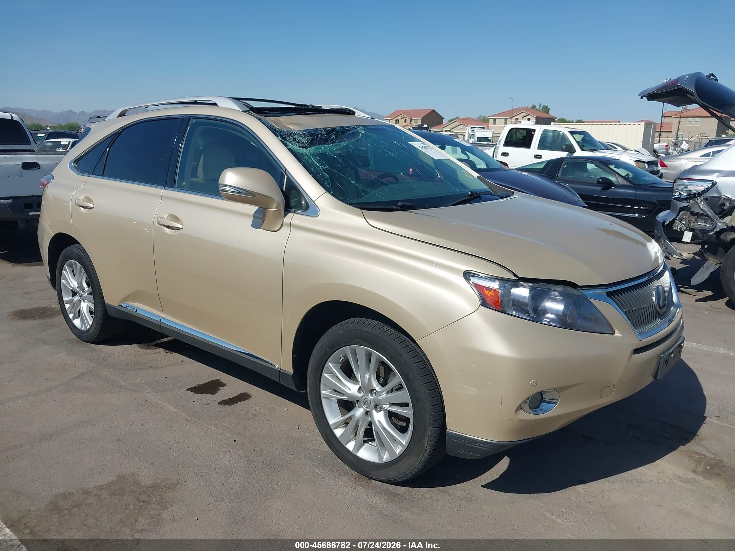 2010 Lexus RX 450h, VIN JTJBC1BAXA2401876 — Roof