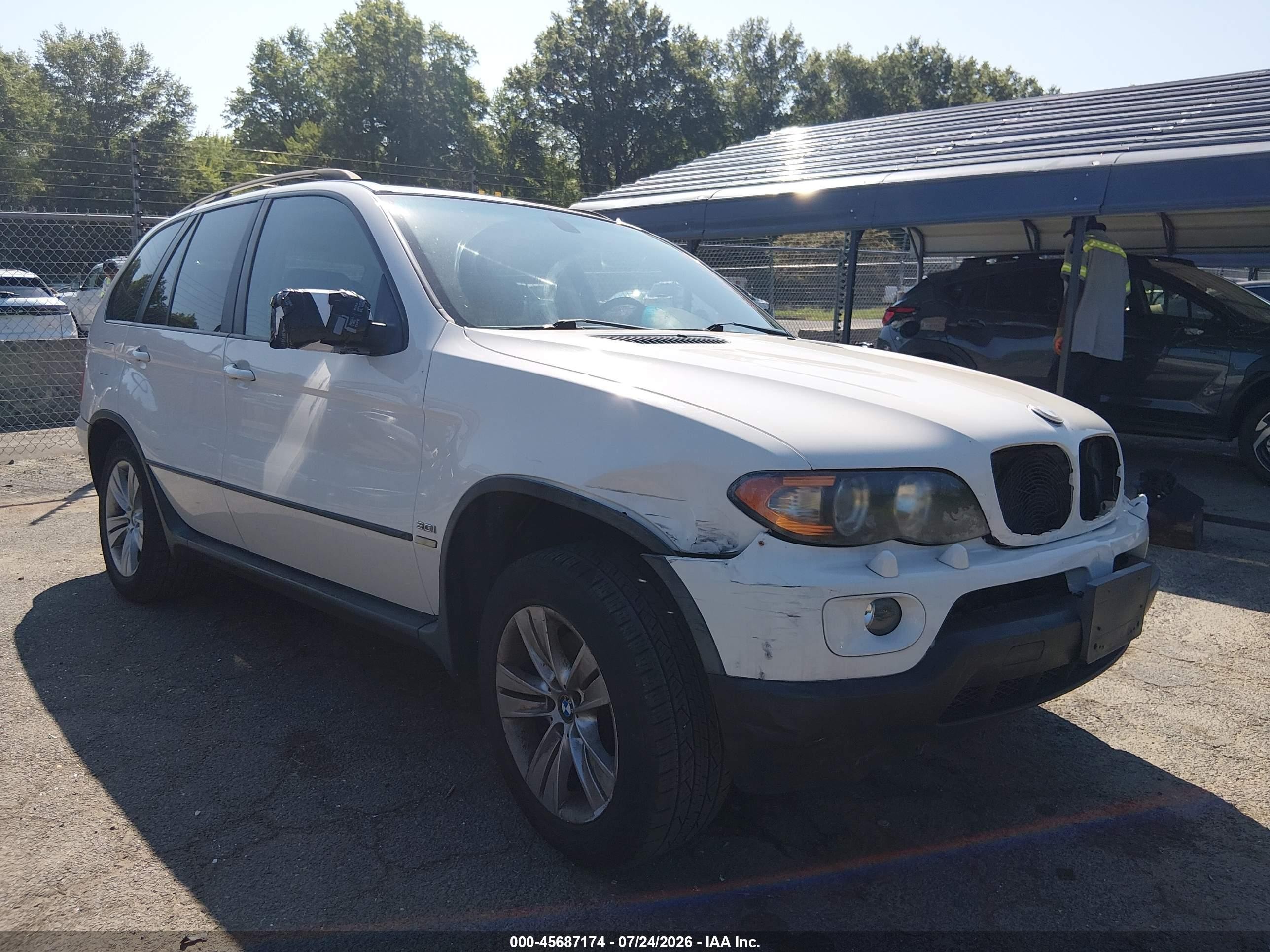 2006 BMW X5 3.0i, VIN 5UXFA13576LY40058 — Rear end