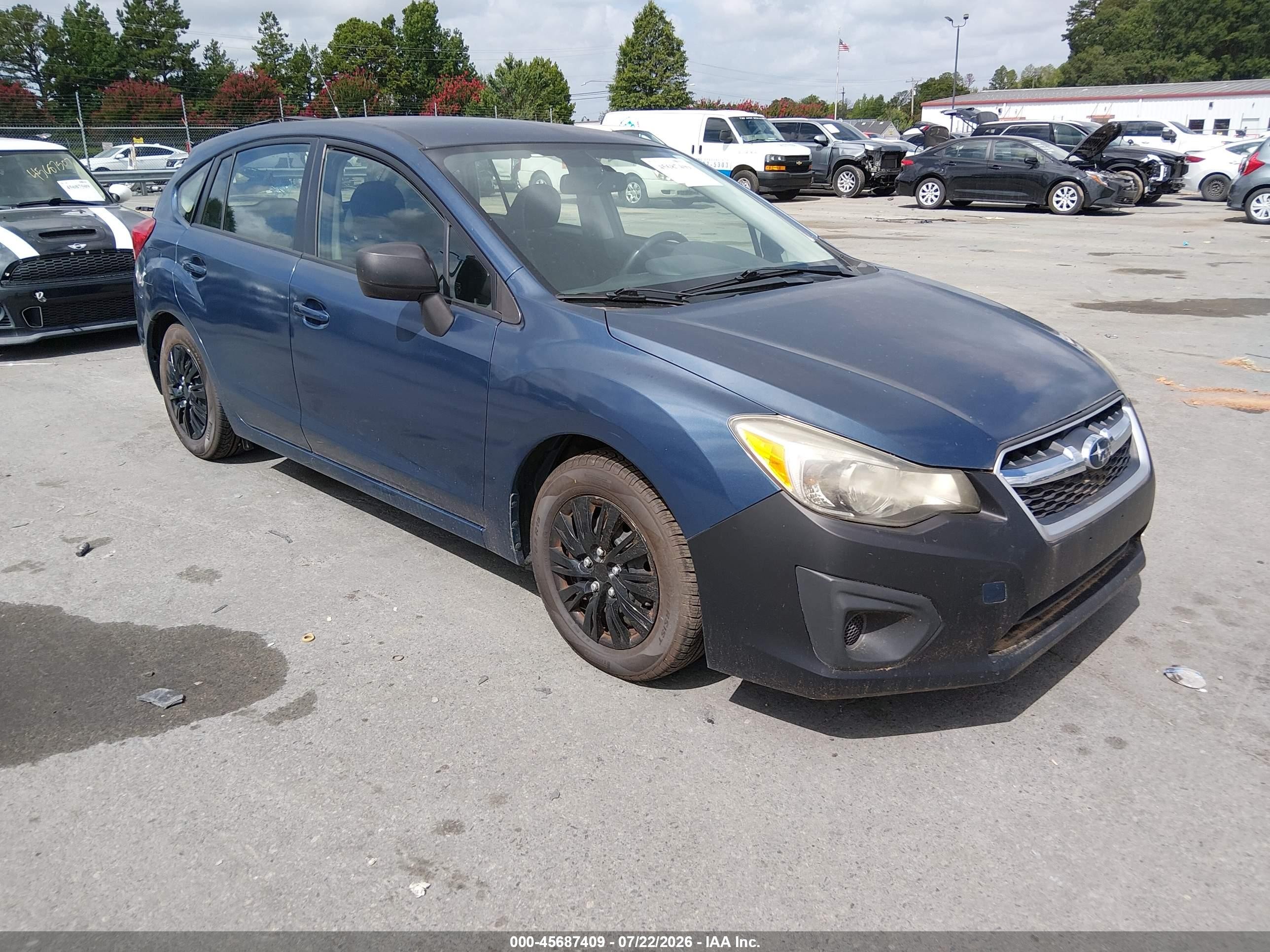 2012 Subaru Impreza 2.0i, VIN JF1GPAA69CH214340 — Normal wear