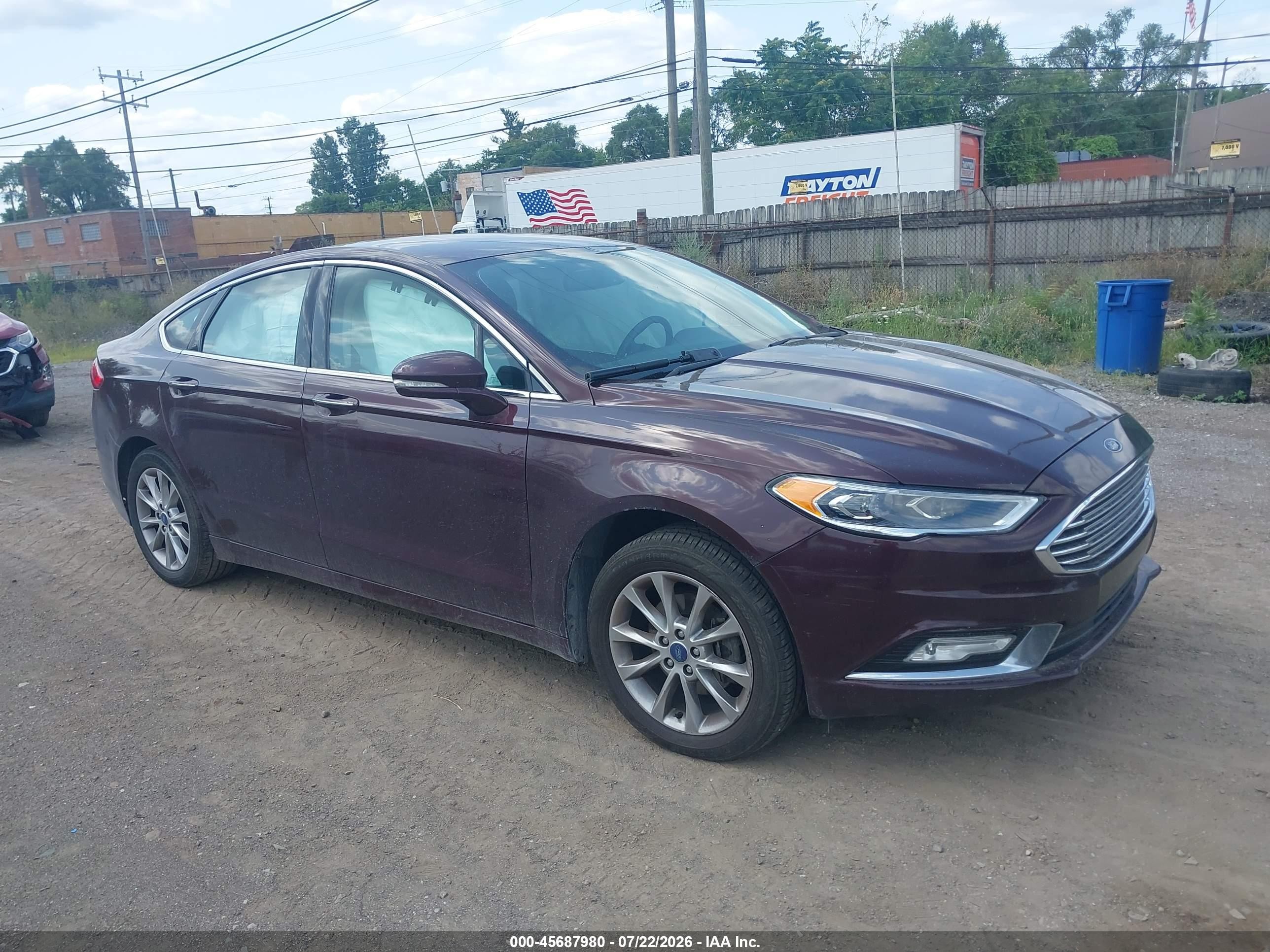 2017 Ford Fusion SE, VIN 3FA6P0HD6HR334788 — Side