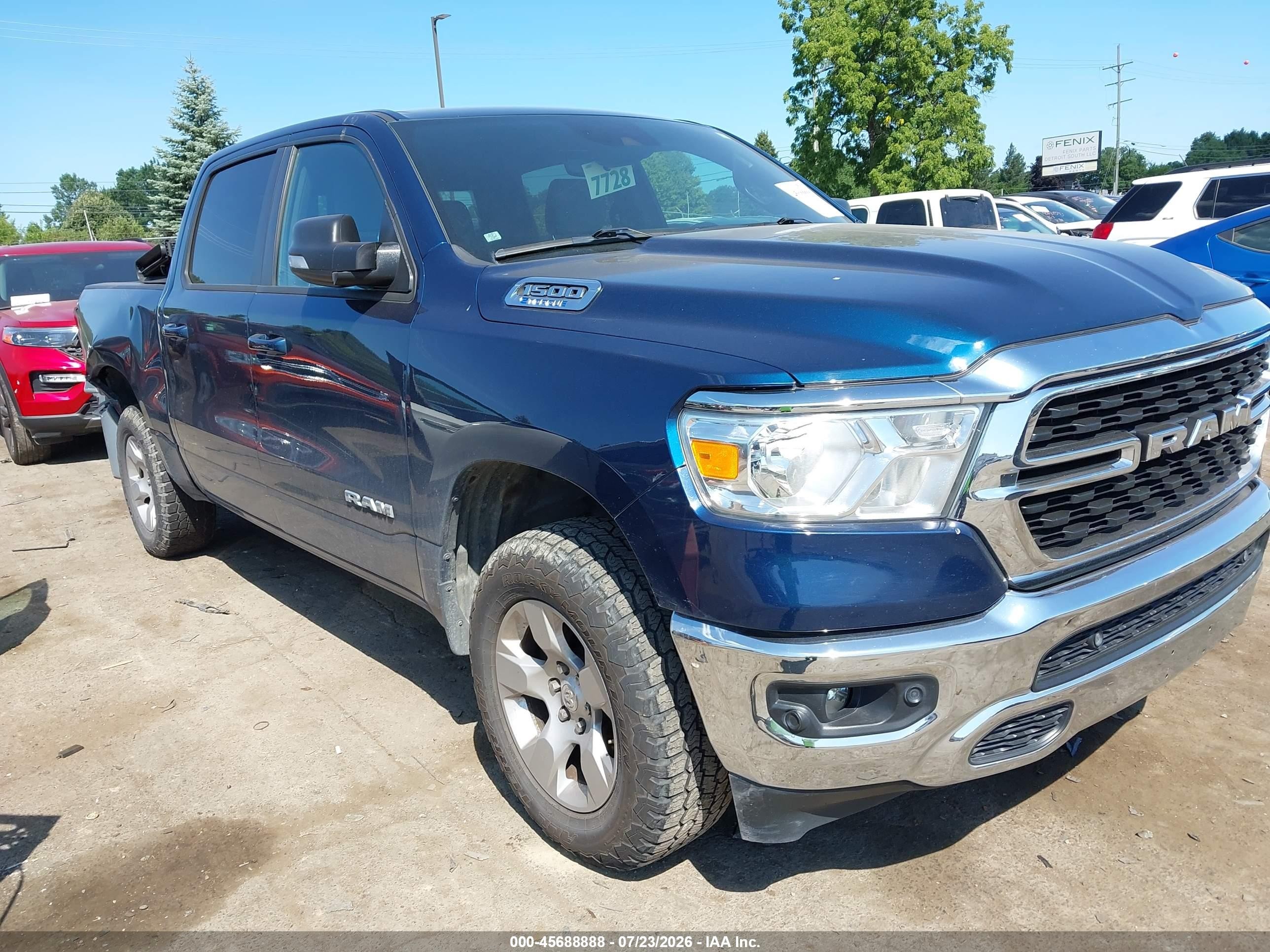 2022 Ram 1500 Big Horn, VIN 1C6RRFFG4NN249780 — Rear end