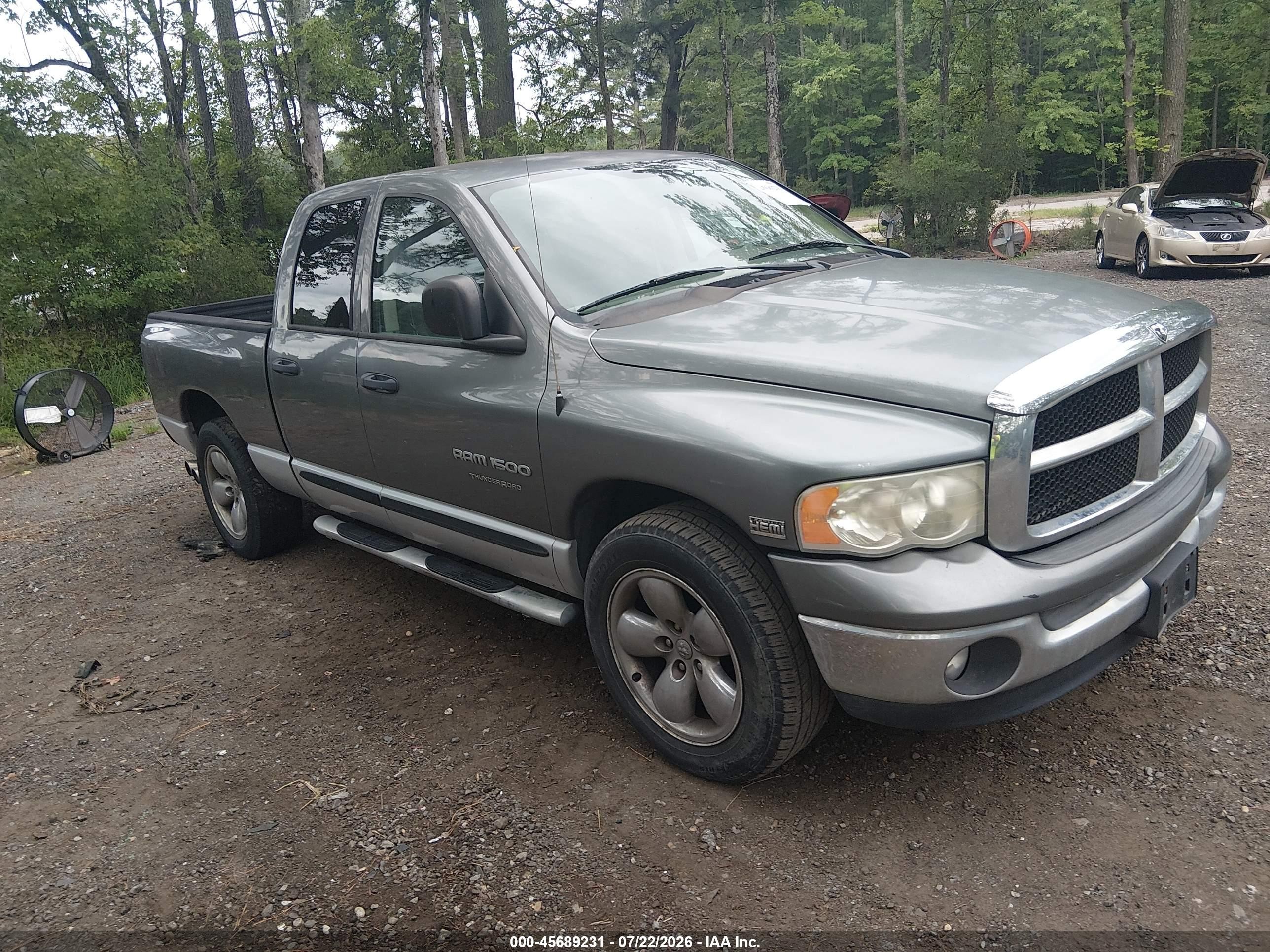 2005 Dodge 1500 SLT, VIN 1D7HA18D25J545752 — Фото с аукциона 1 of 5